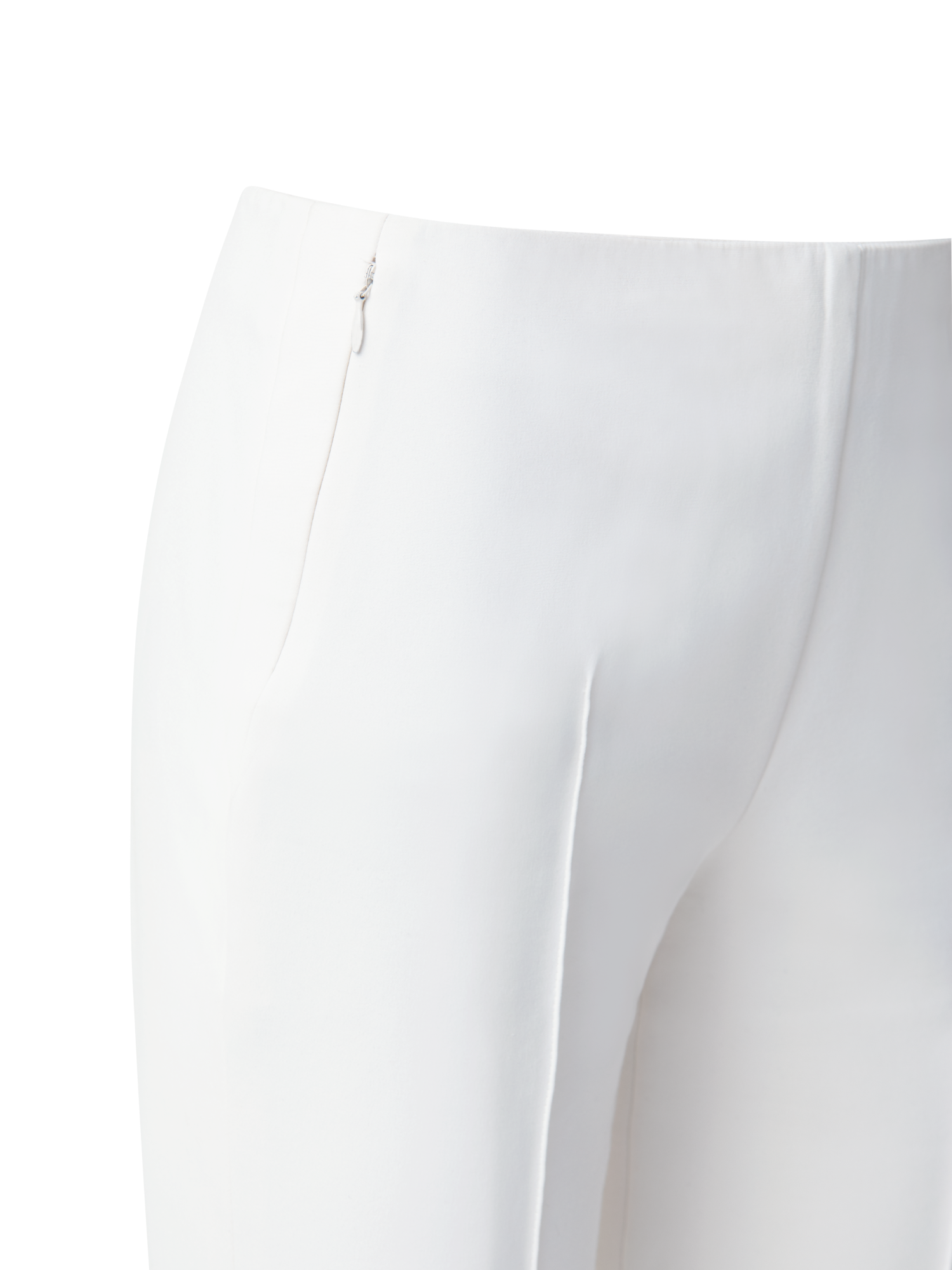 Designer Slim Hose aus Baumwoll-Techno-Stretch - Ecru - Weiss