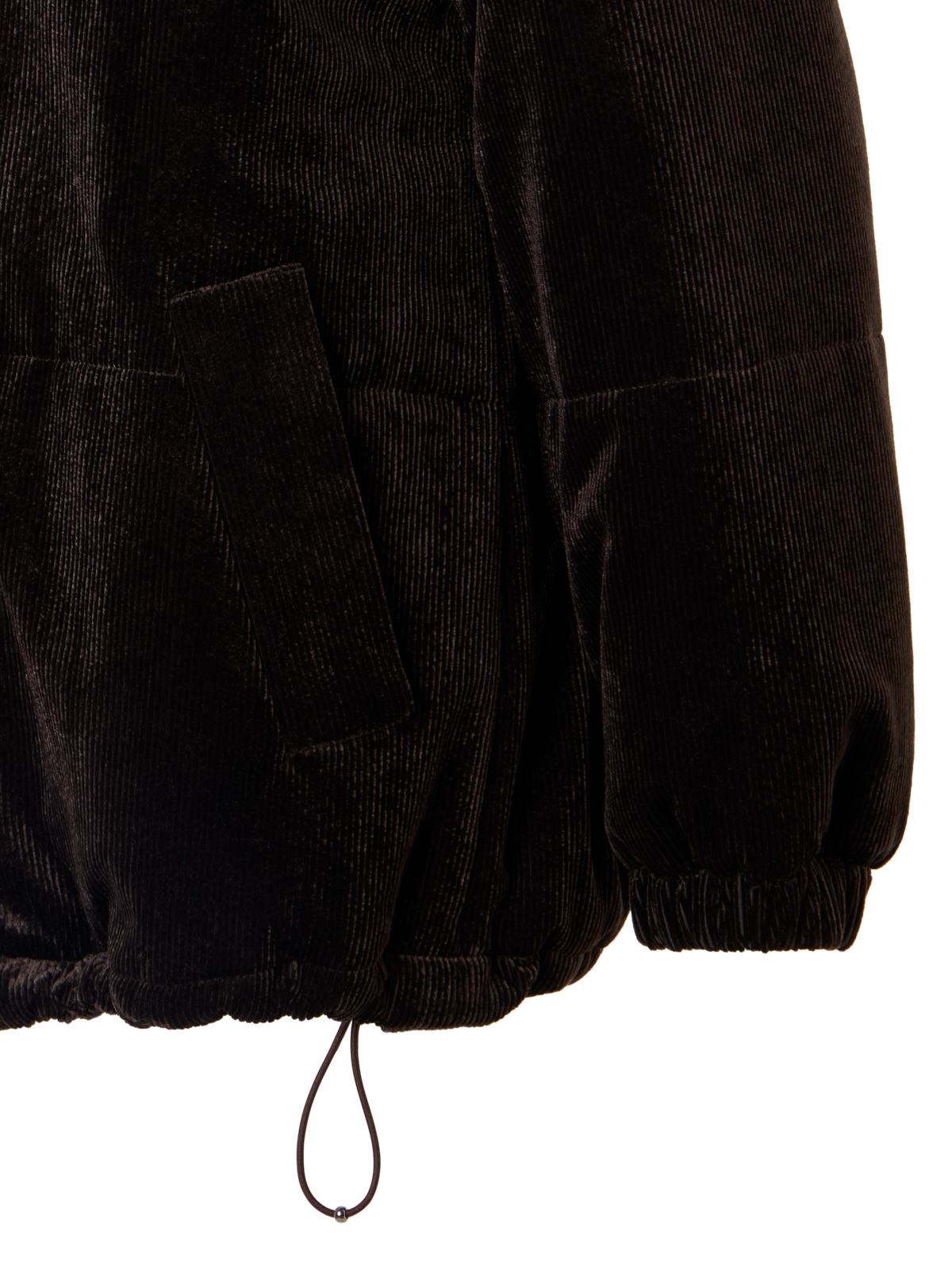 Designer Wattierter Oversize-Parka aus Cord - Braun