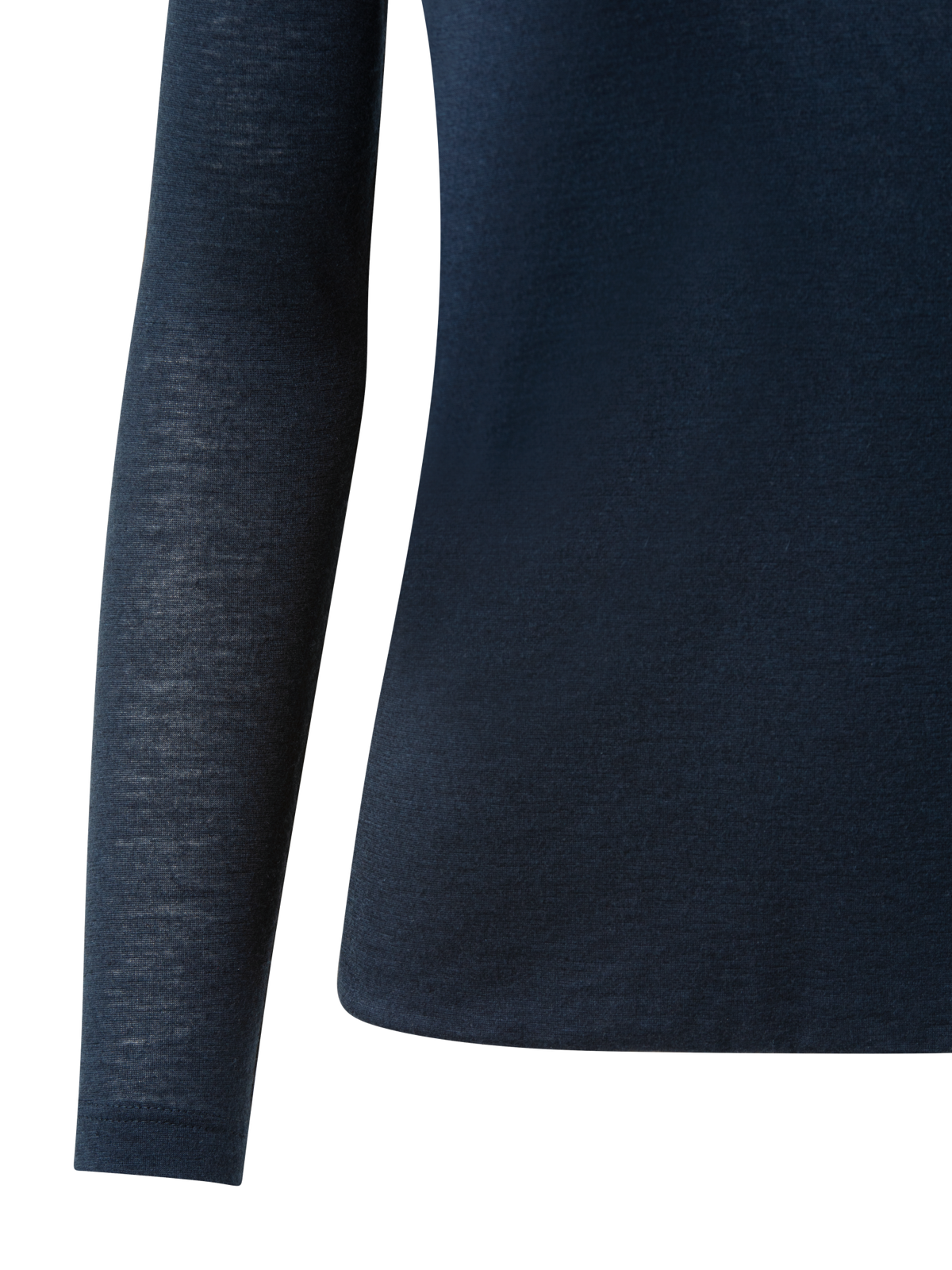 Designer Shirt aus Kaschmir und Seide mit V-Ausschnitt - Dunkelblau - Blau