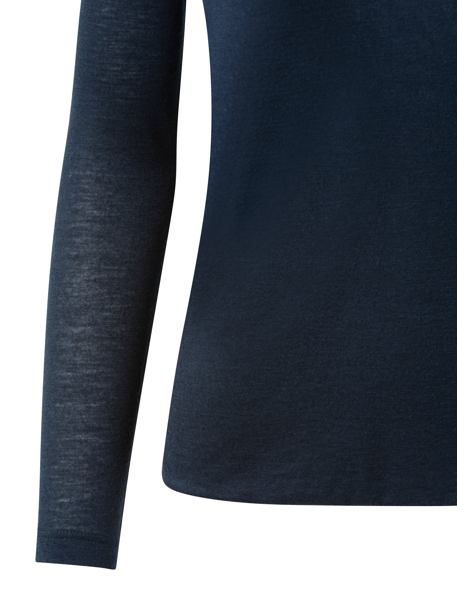 Designer Shirt aus Kaschmir und Seide mit V-Ausschnitt - Dunkelblau - Blau