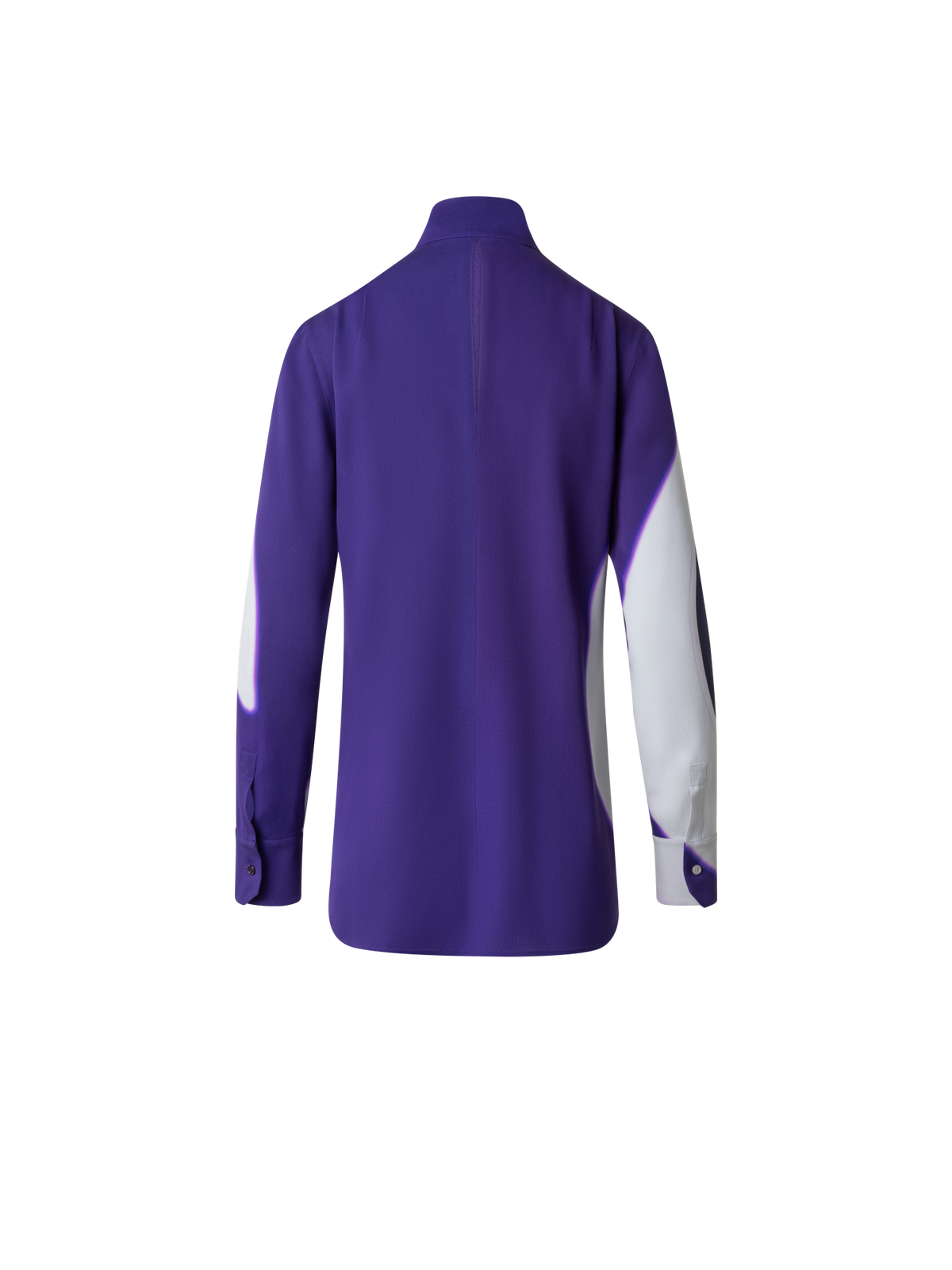 Designer Tunikabluse aus Seide mit Purple Loop Druck - Violett - Bunt