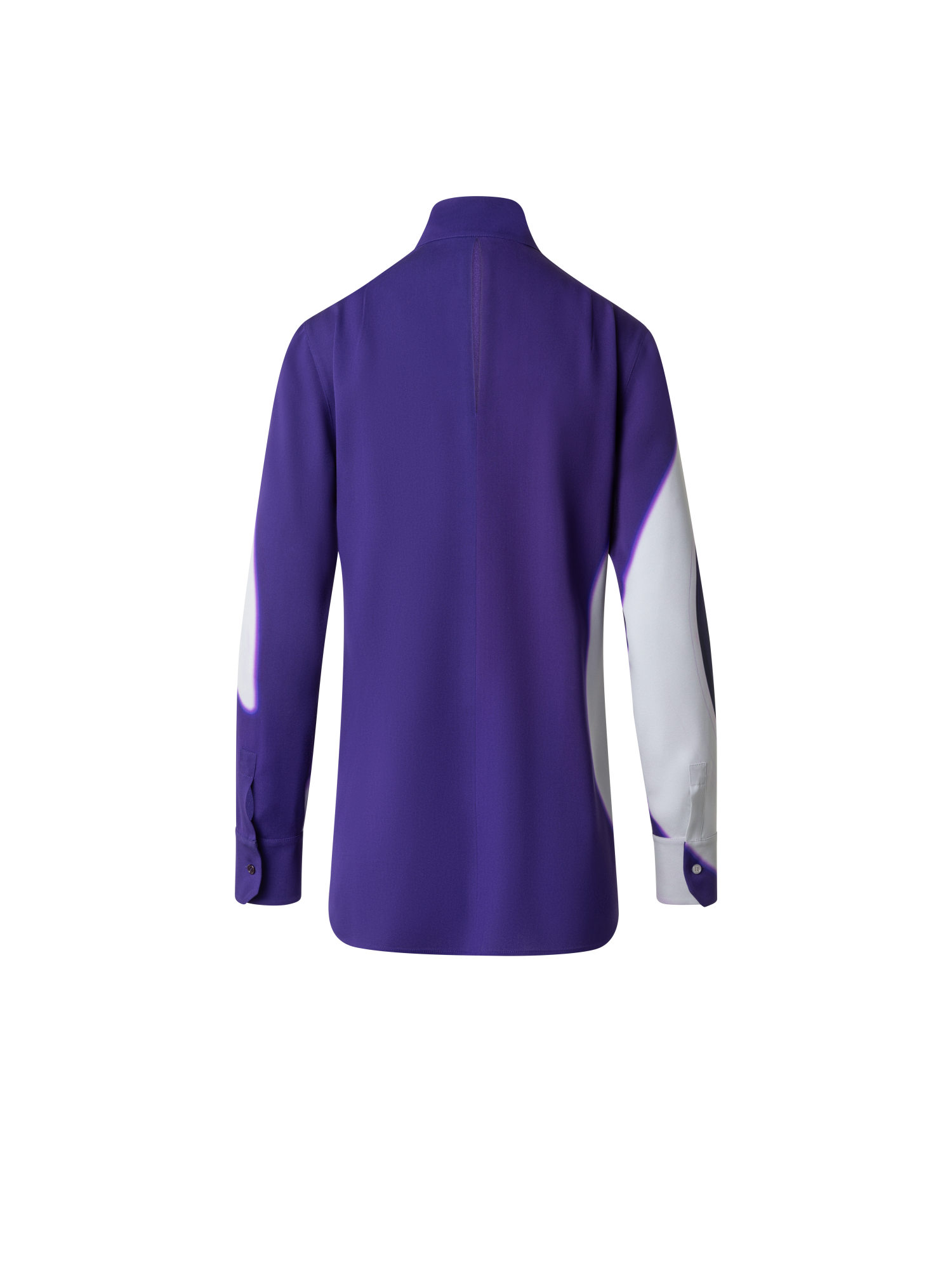 Designer Tunikabluse aus Seide mit Purple Loop Druck - Violett - Bunt