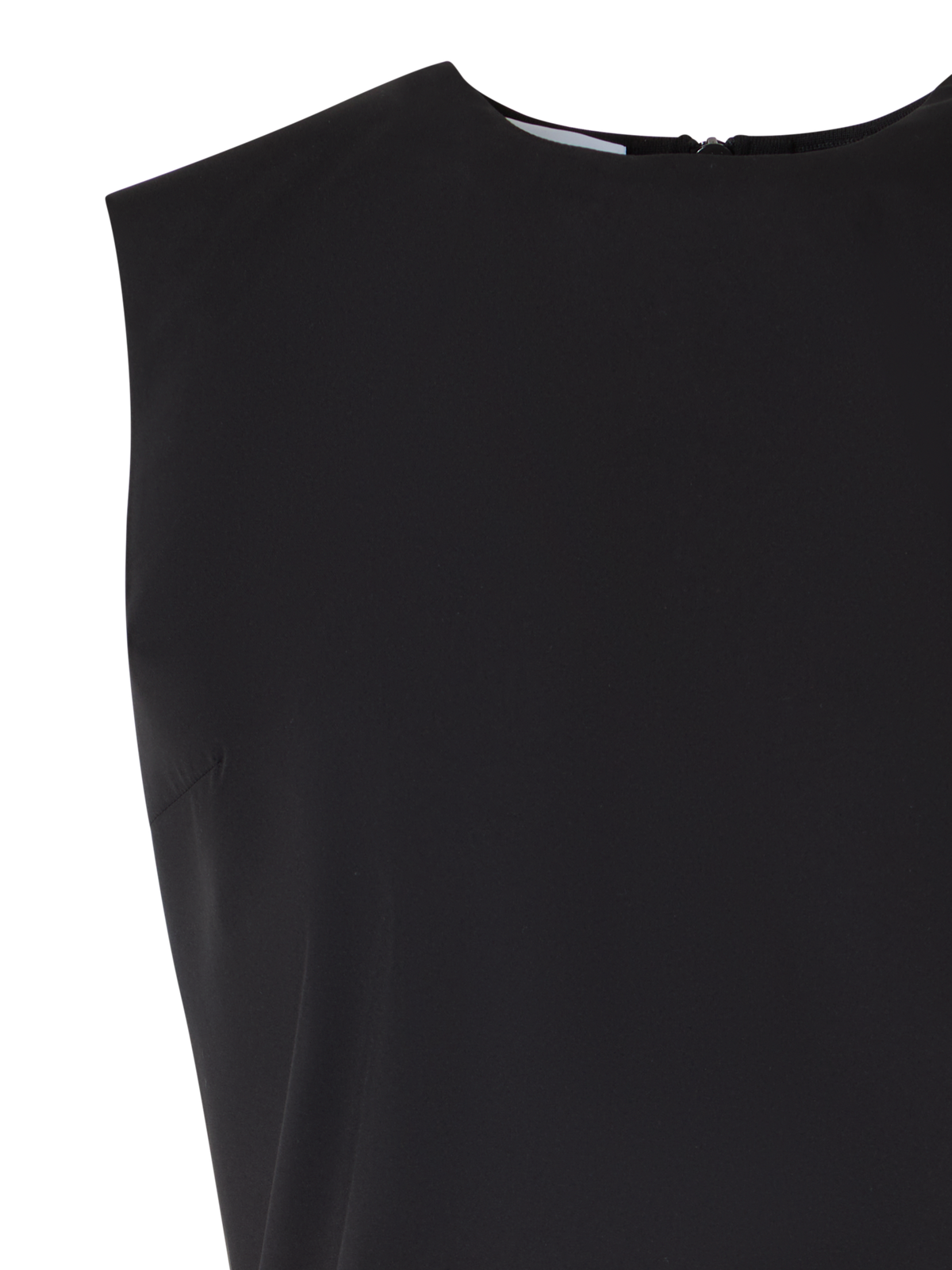 Designer Ärmelloses Stricktop aus Mixed-Media - Schwarz