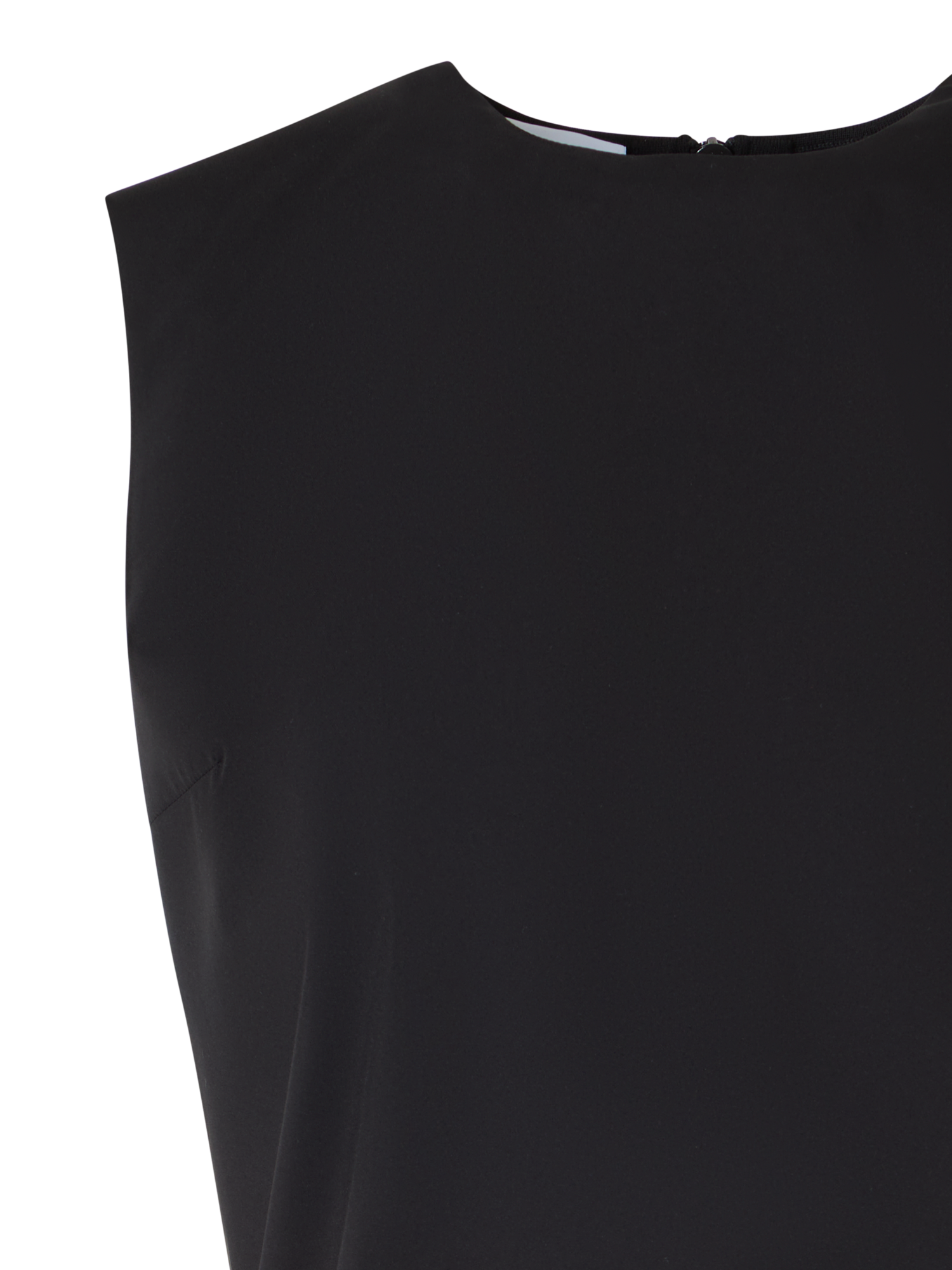 Designer Ärmelloses Stricktop aus Mixed-Media - Schwarz