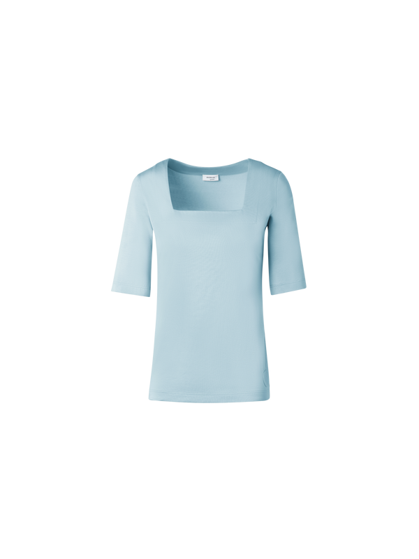 Designer T-Shirt mit quadratischem Ausschnitt - Blau