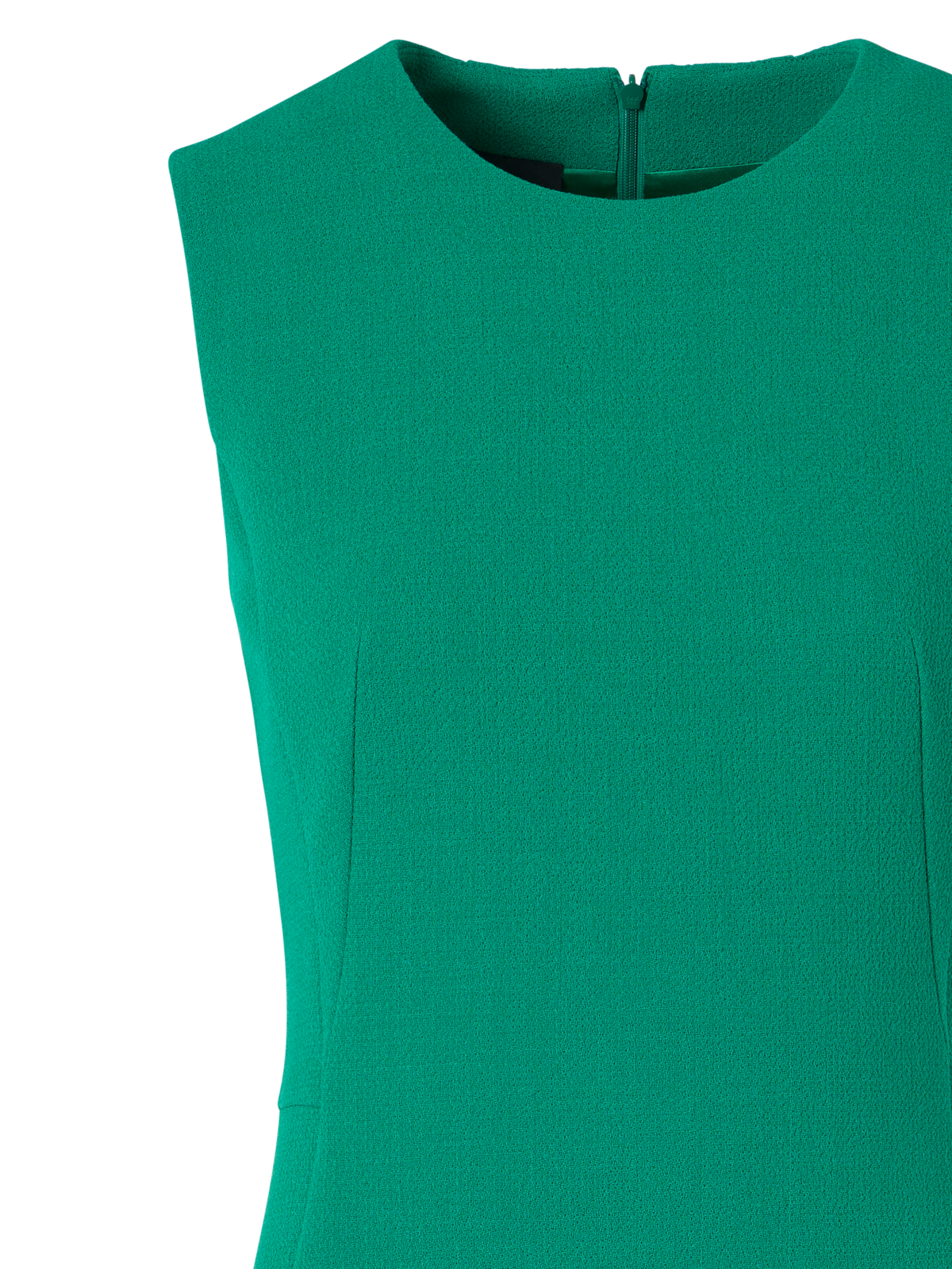 Designer Ärmelloses Etuikleid aus Wollkrepp-Doubleface - Grün