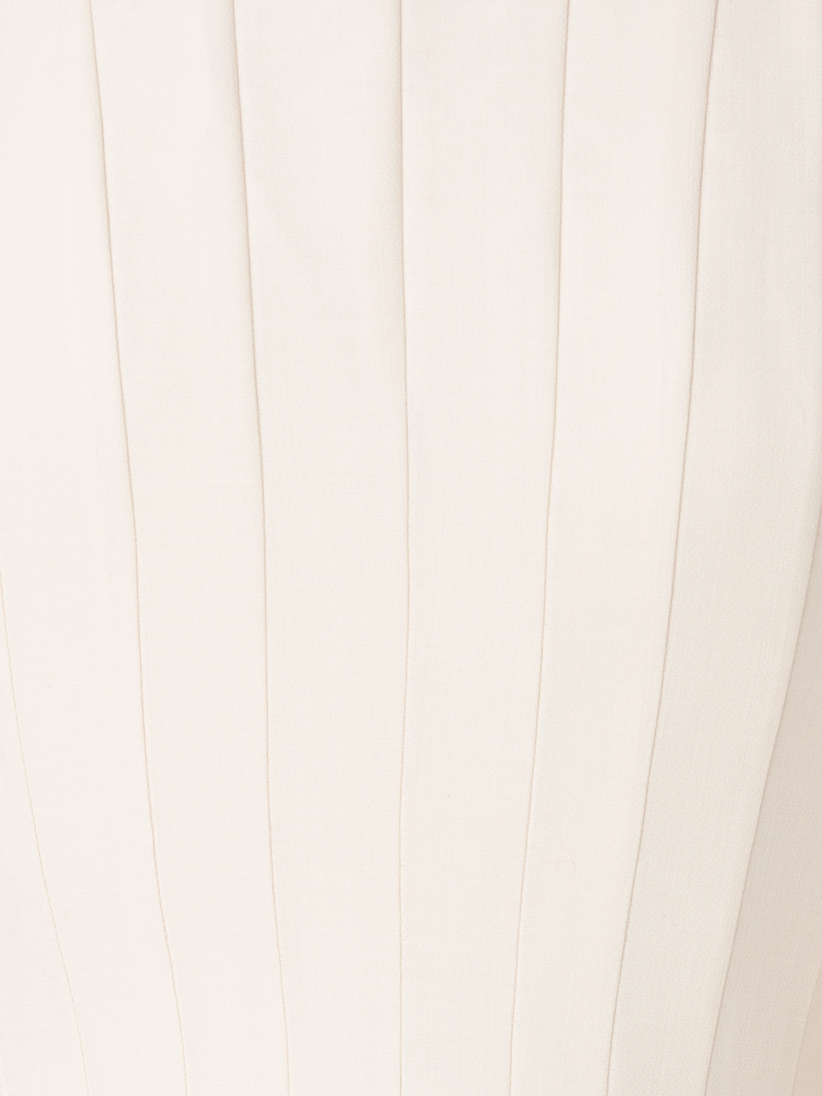 Designer Kleid aus Woll-Doubleface mit Plissee-Details - Ecru - Weiss