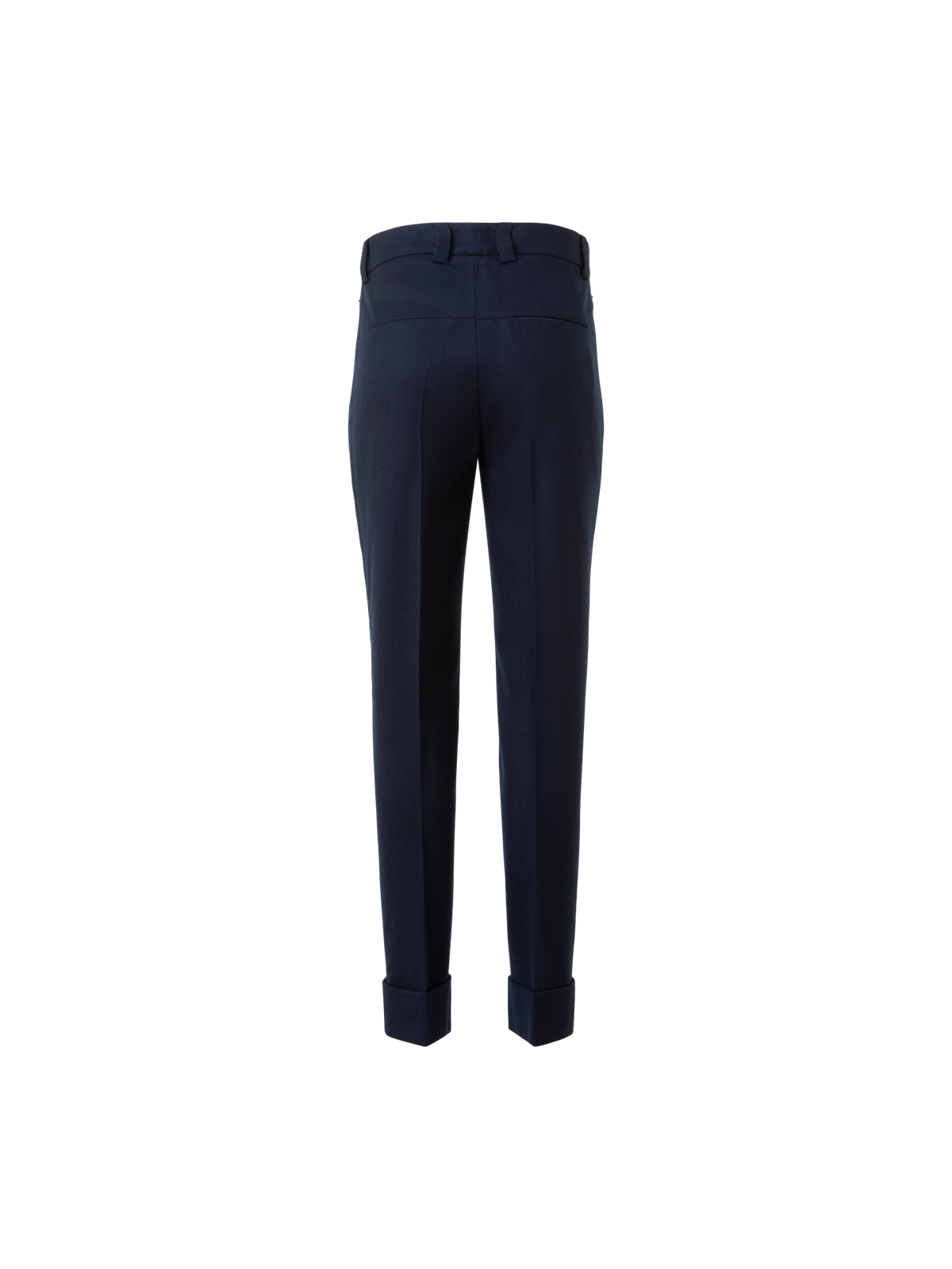 Designer Cropped Tapered Stretch-Wollflanellhose - Dunkelblau - Blau