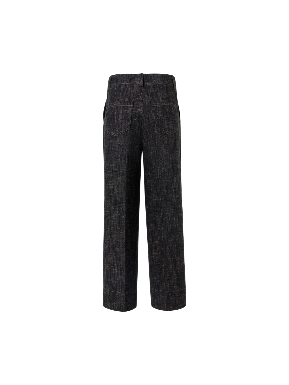 Designer Chiara Wide-Leg Hose aus schwerem, gewaschenem Baumwoll-Denim - Schwarz