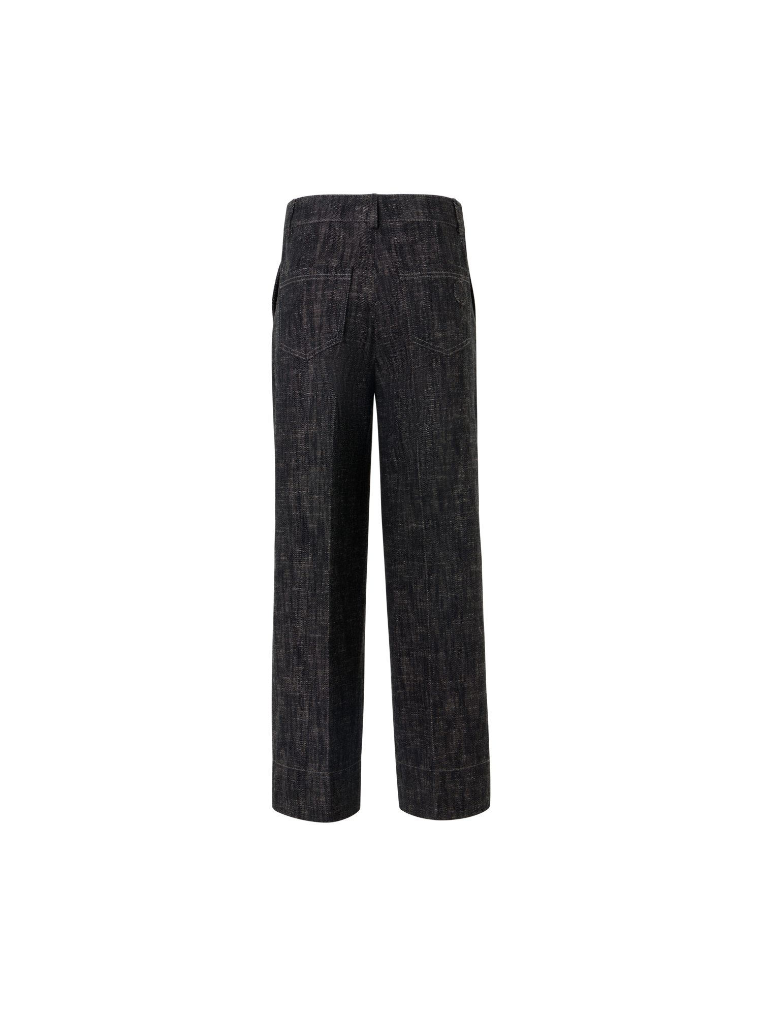 Designer Chiara Wide-Leg Hose aus schwerem, gewaschenem Baumwoll-Denim - Schwarz