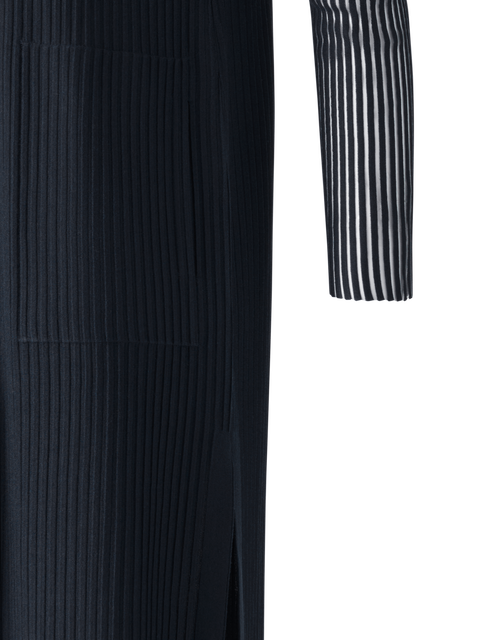 Langer Strickmantel aus Seidenbaumwolle