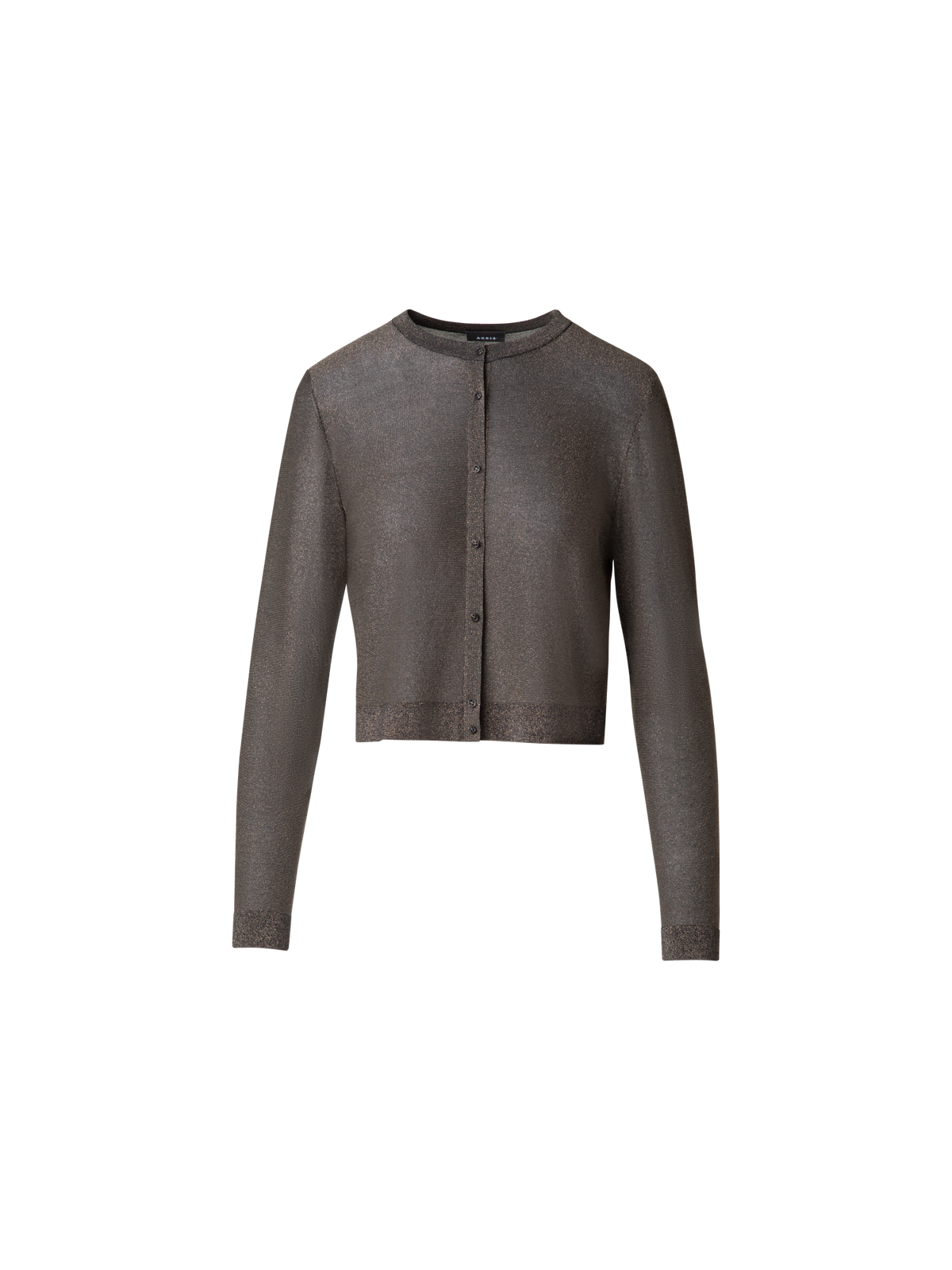 Designer Seiden-Cardigan mit goldenem Lurex - Schwarz - Gold