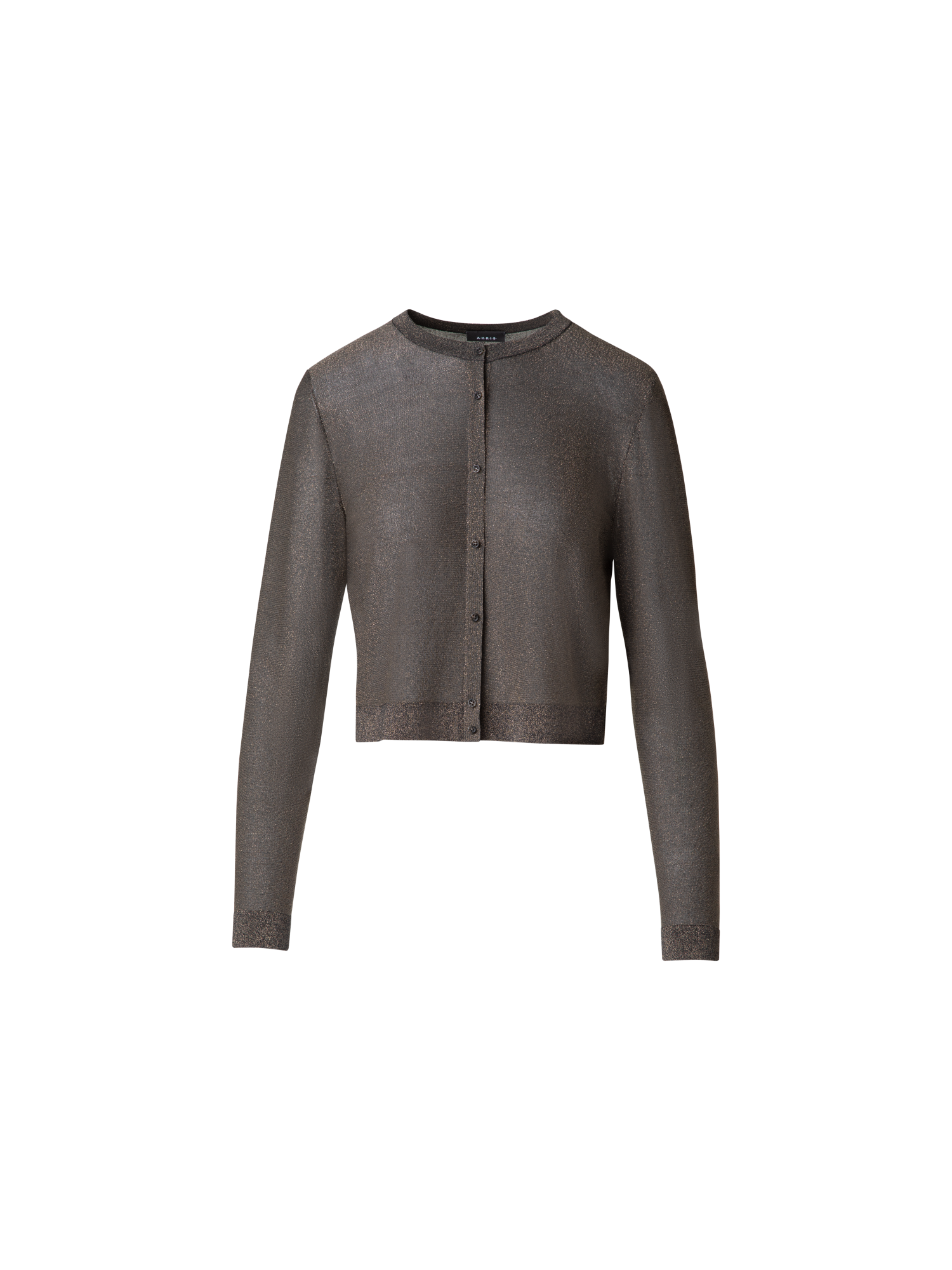 Designer Seiden-Cardigan mit goldenem Lurex - Schwarz - Gold