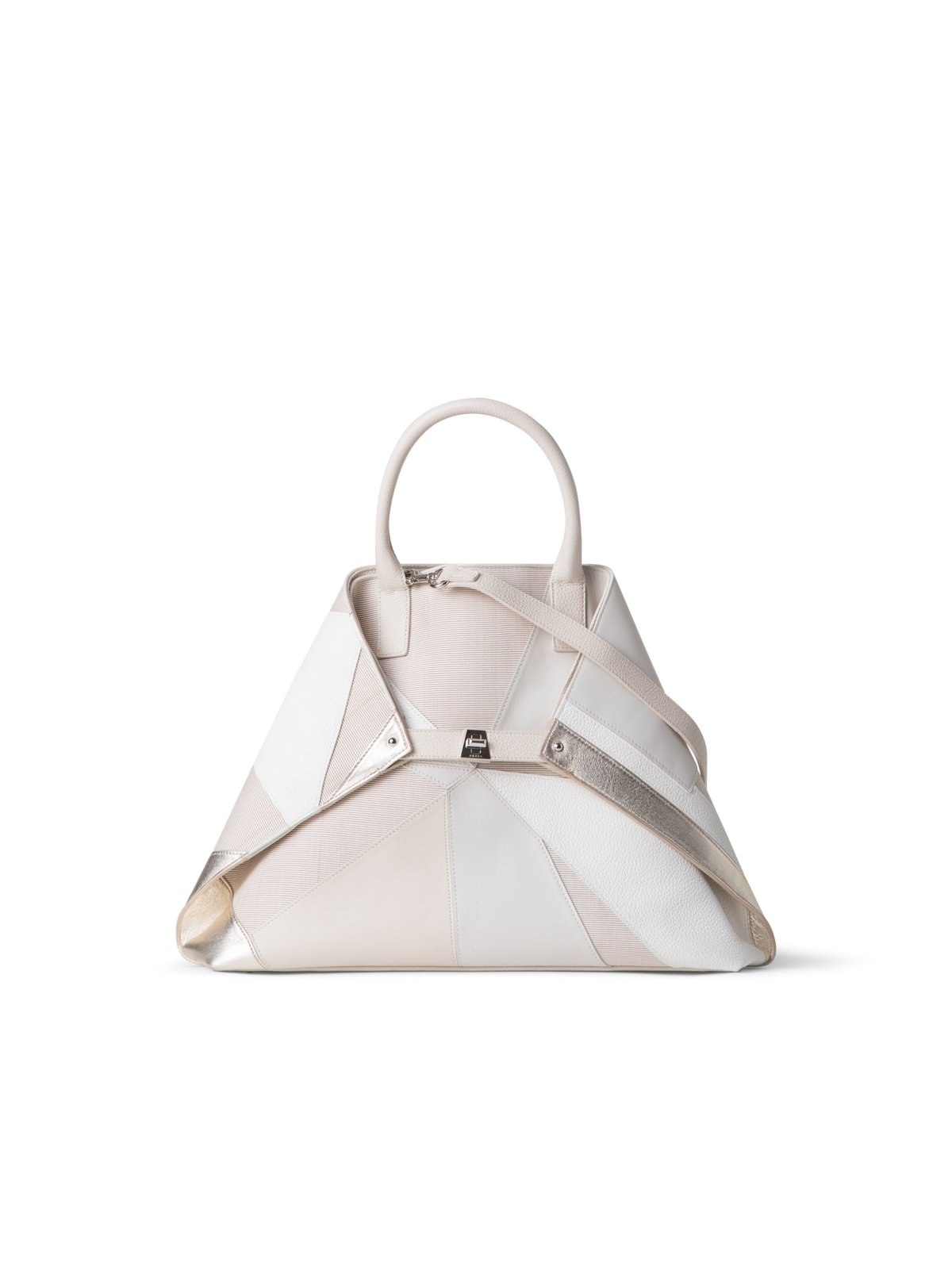 Designer Ai Medium Top Handle Tote - Weiss - Bunt - Ecru