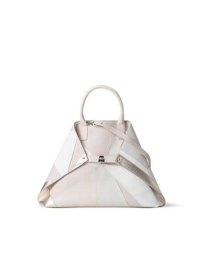 Designer Ai Medium Top Handle Tote - Weiss - Bunt - Ecru