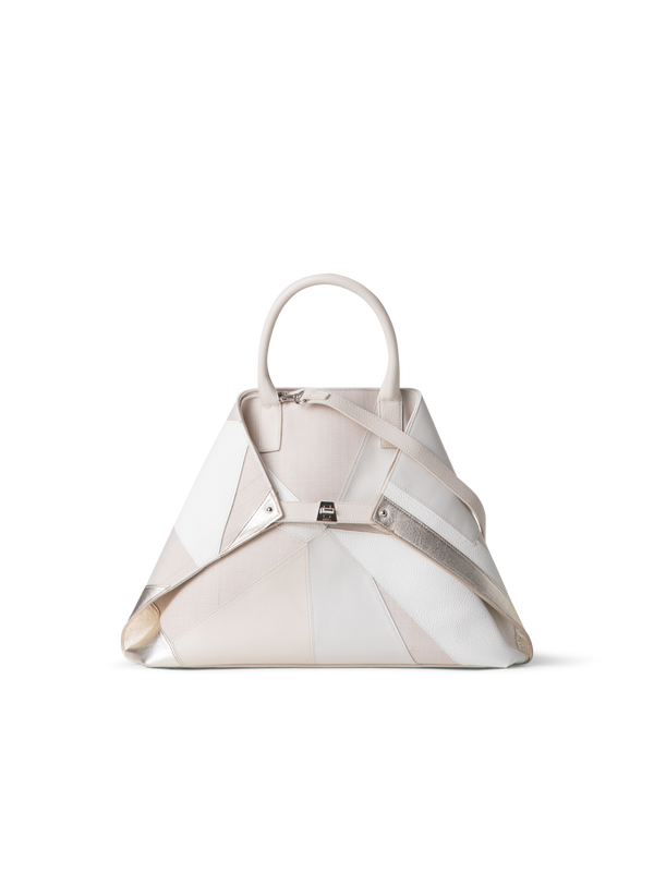 Designer Ai Medium Top Handle Tote - Weiss - Bunt - Ecru