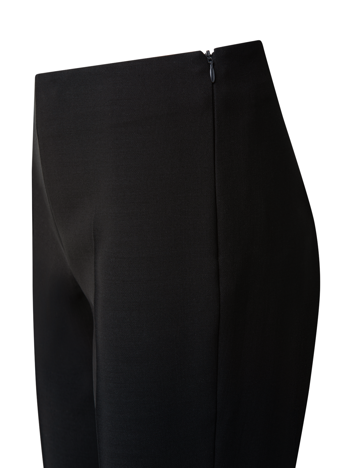 Designer Slim Hose aus Woll-Doubleface - Schwarz