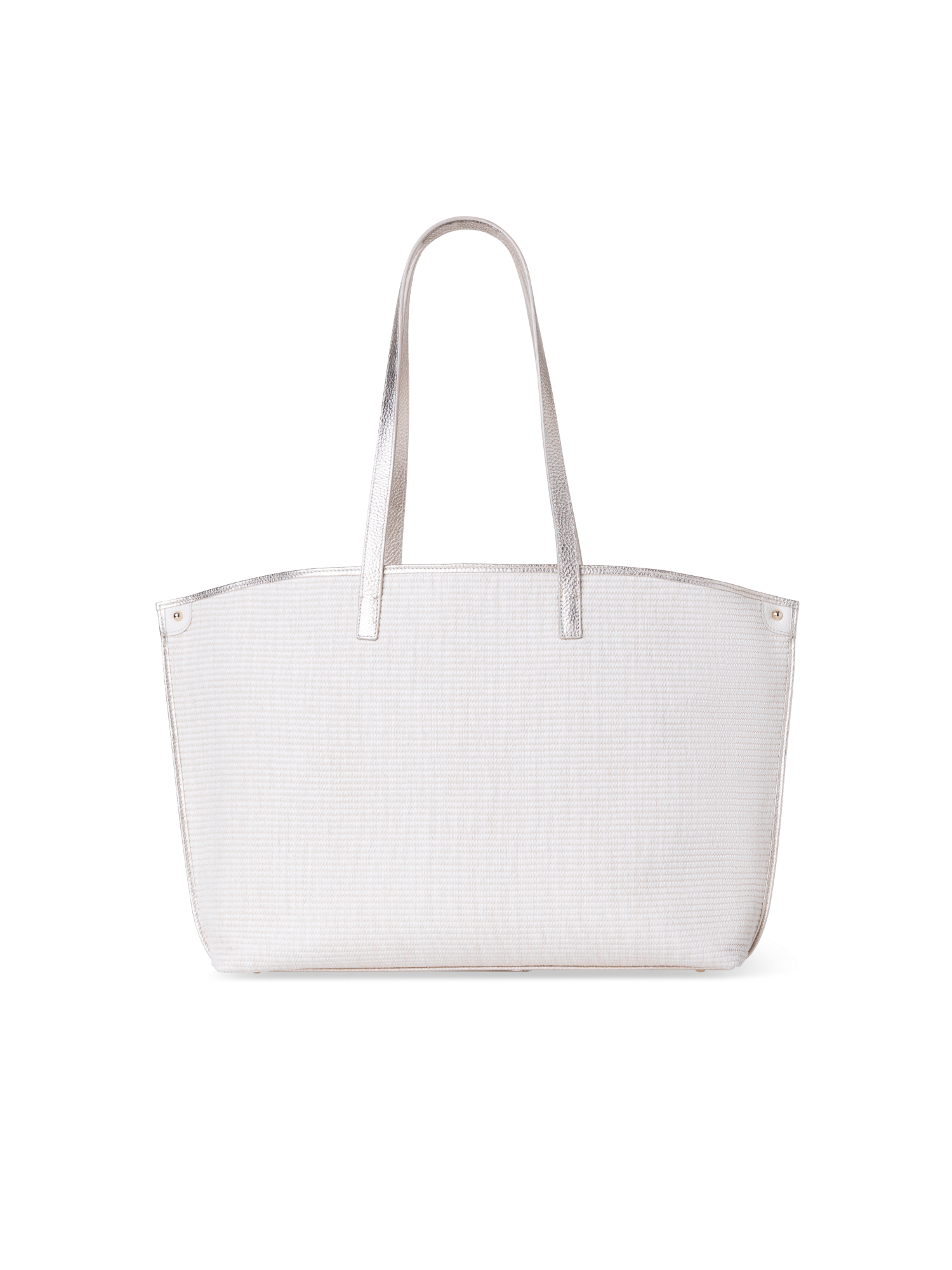 Designer Ai Medium Shoulder Tote - Silber - Ecru - Beige - Weiss