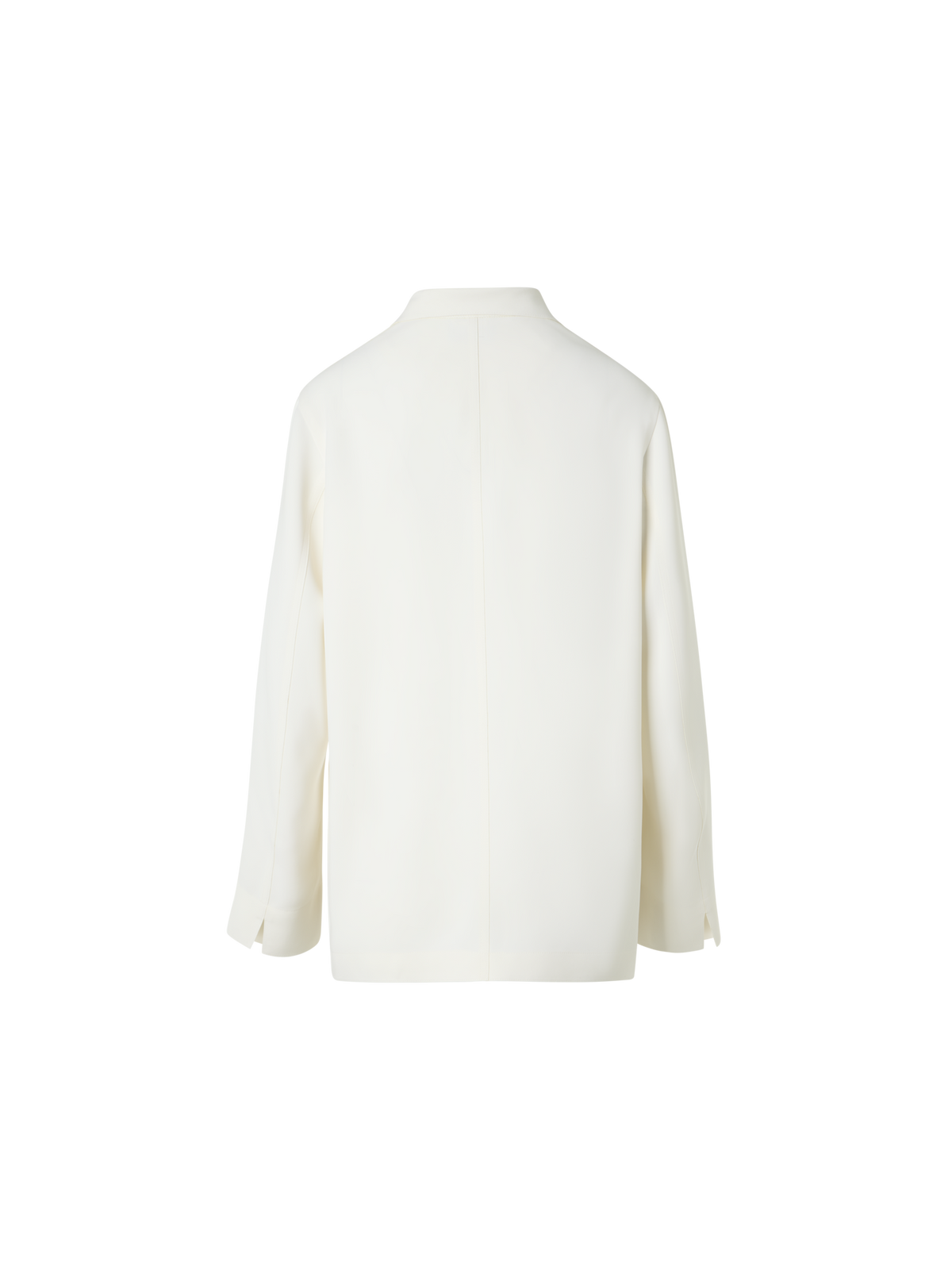 Designer Harp lange Jacke aus Techno-Crêpe mit aufgesetzter Tasche - Ecru