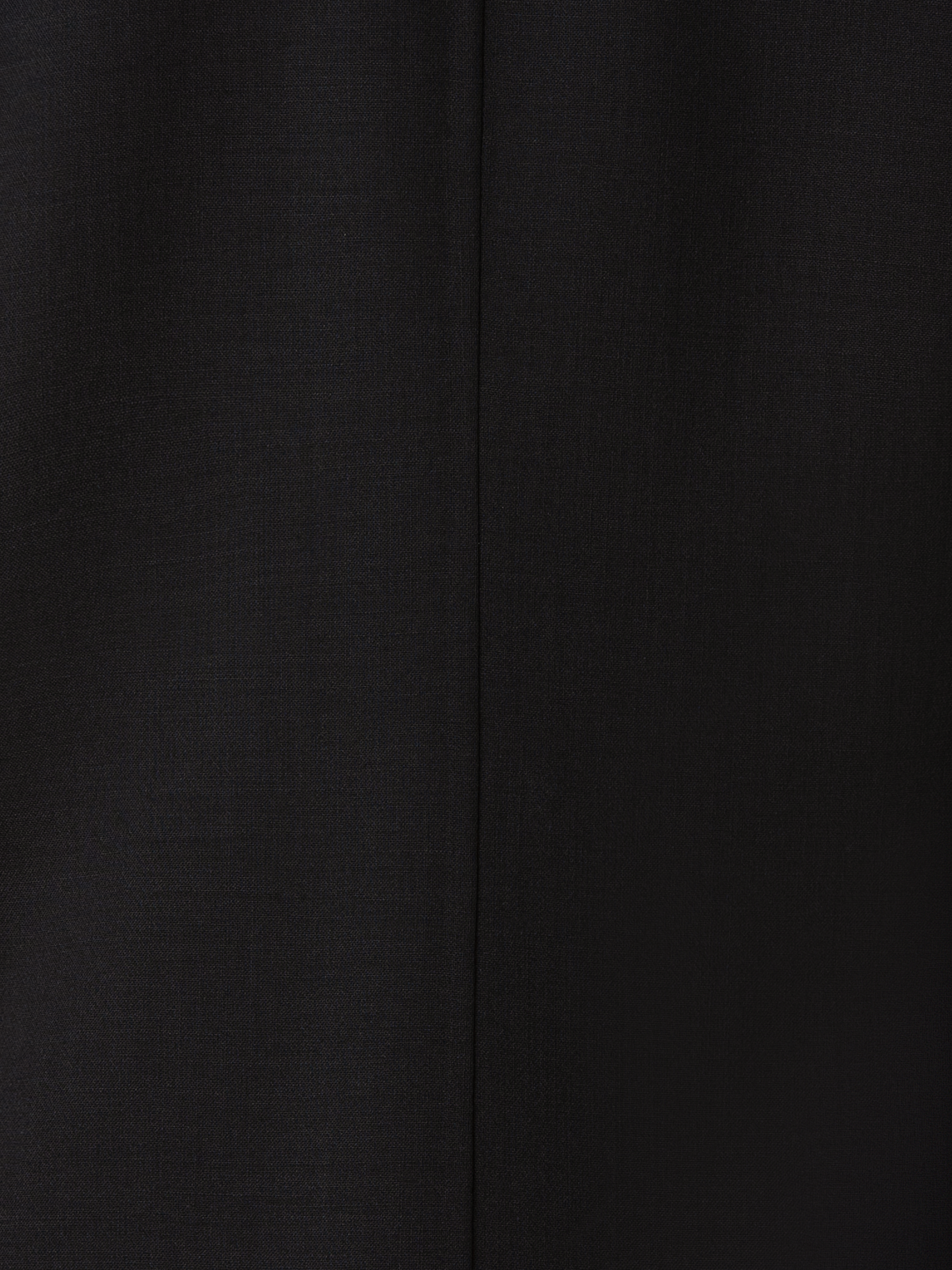 Designer Woll-Doubleface-Blazer mit Leder-Kragen - Schwarz