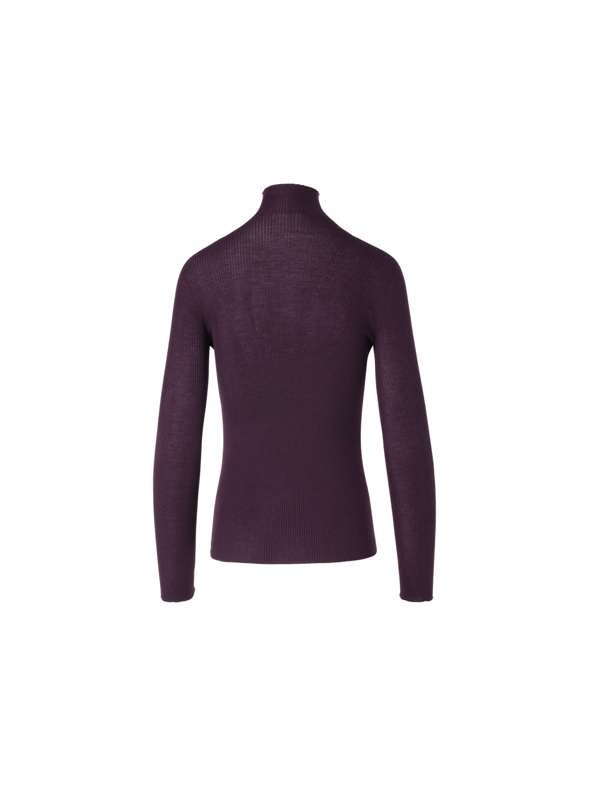 Designer Feinripp-Pullover aus Kaschmirseide mit Stehkragen - Rot