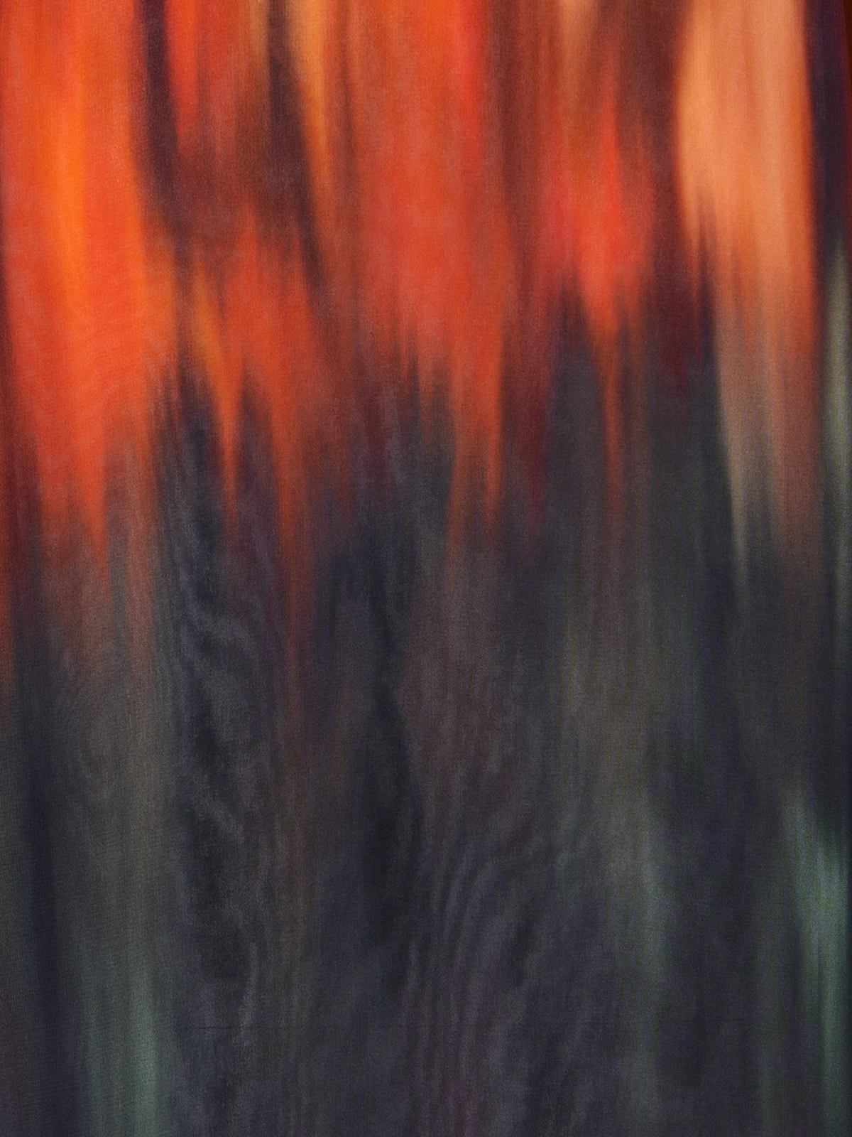 Designer Seidenbluse mit Fuego Negro Print und Schal - Bunt - Schwarz - Orange - Rot