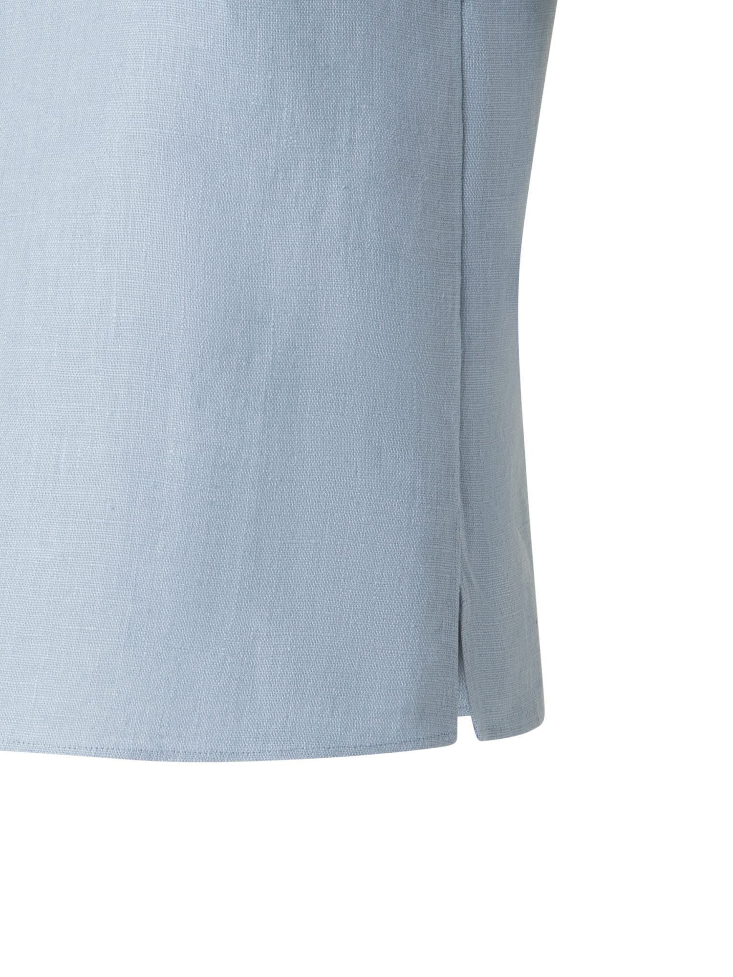 Designer Leinenbluse mit 3D Carnation Detail - Blau