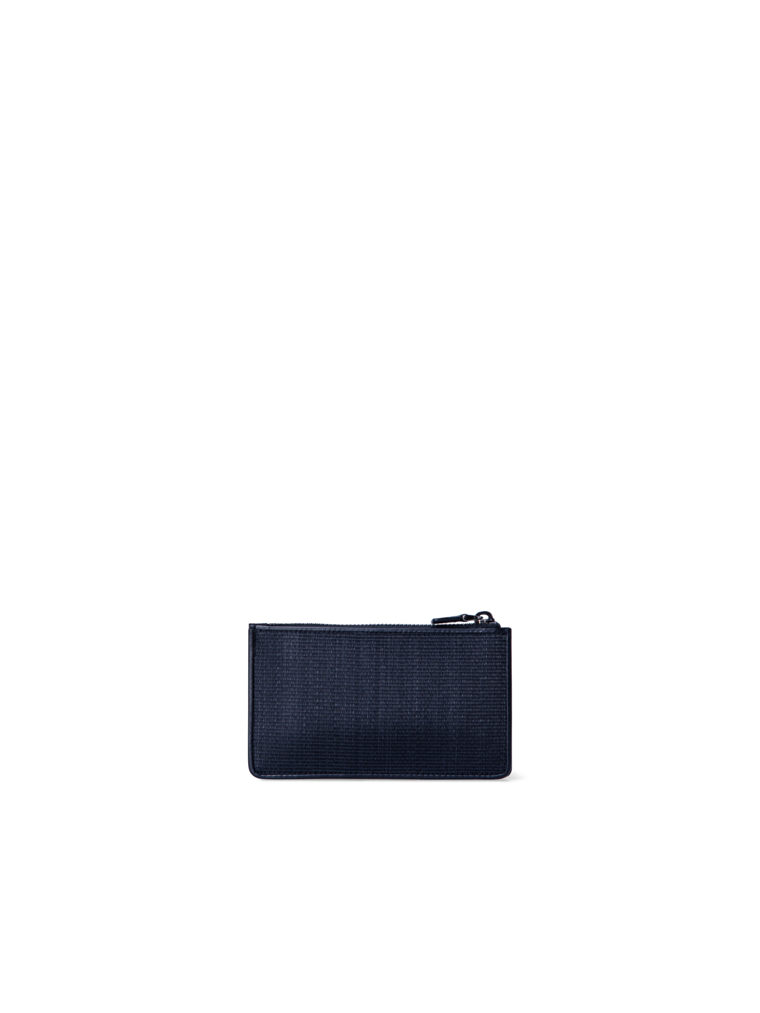 Designer Kartenetui aus Rosshaar und Leder - Dunkelblau - Blau