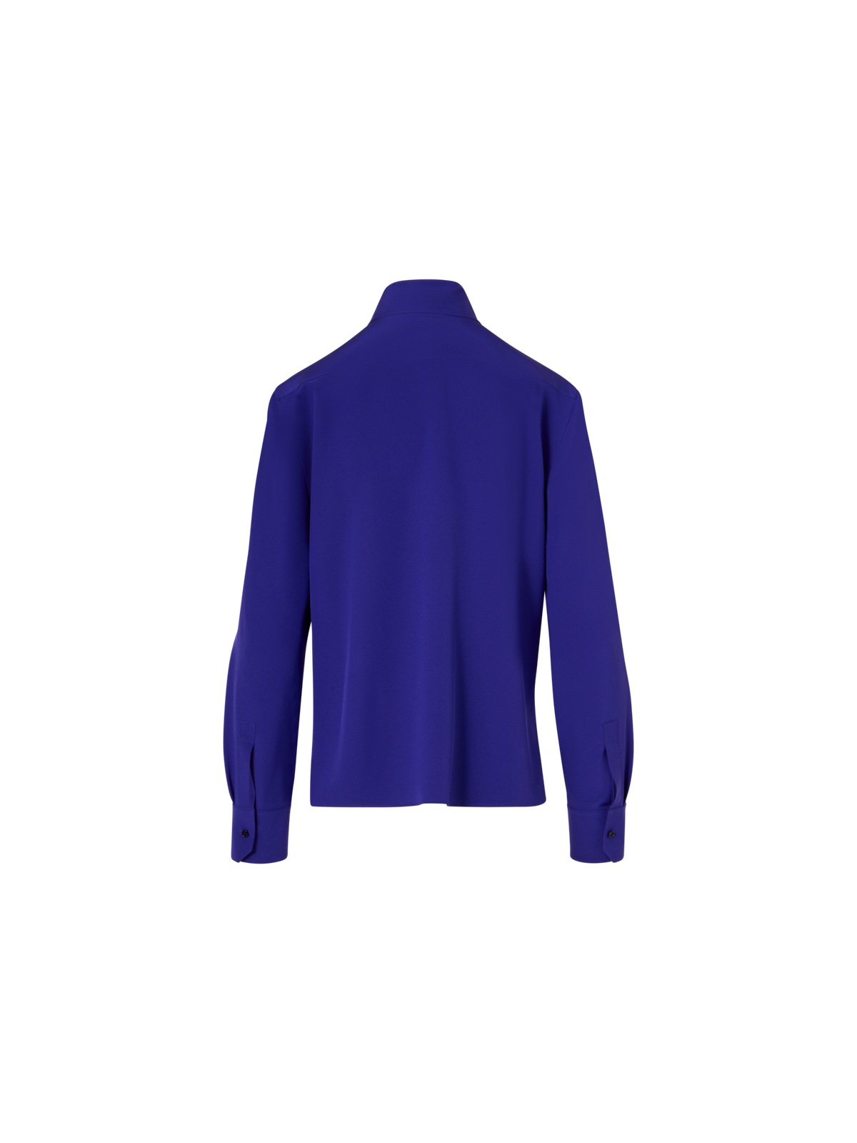 Designer Langärmelige Bluse aus Seidenkrepp - Violett