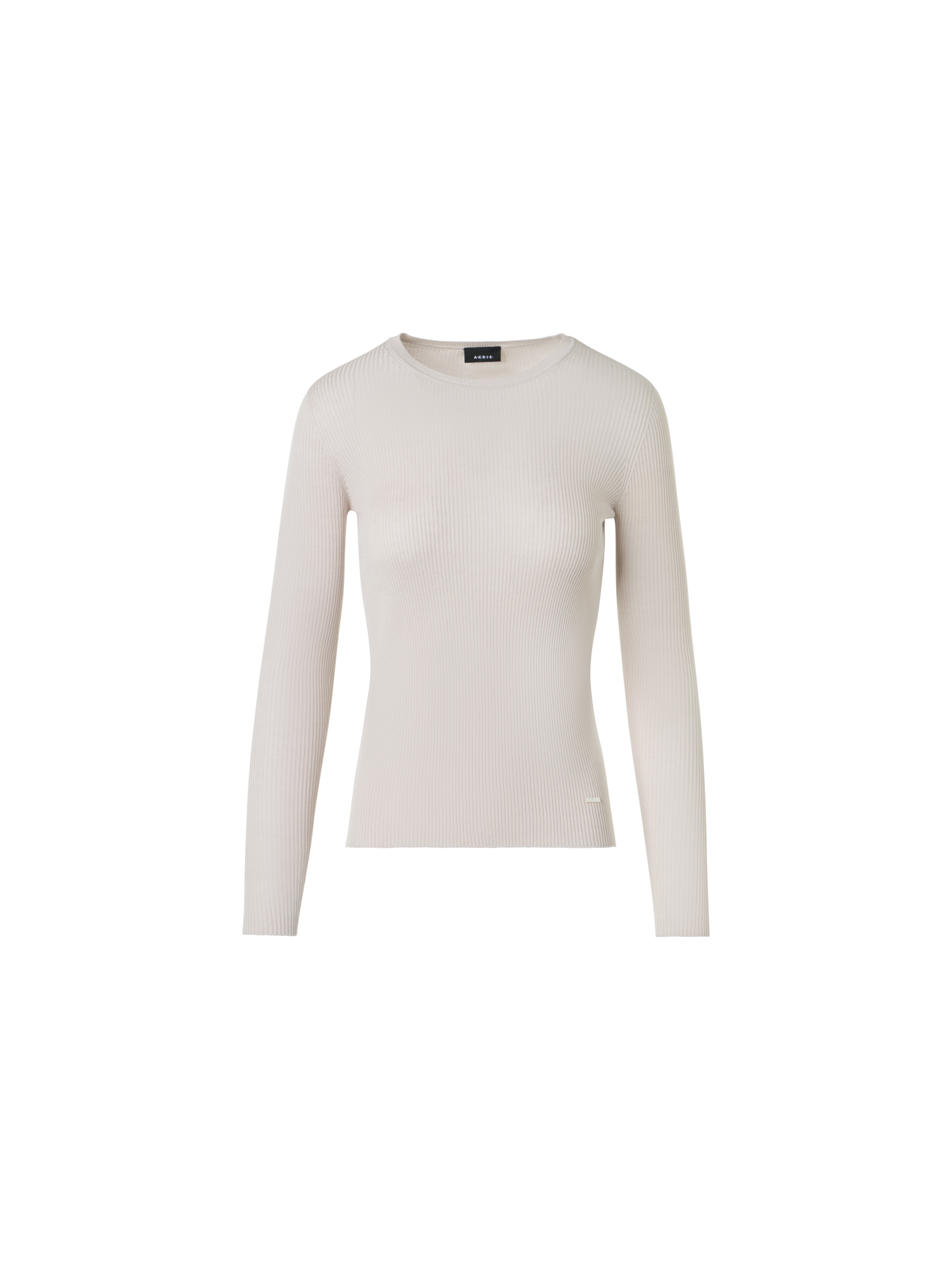 Designer Nahtloser Strickpullover aus Seide und Baumwolle - Beige