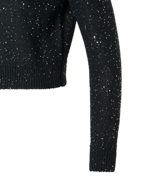 Leinen-Baumwoll-Cardigan mit Mikropailletten