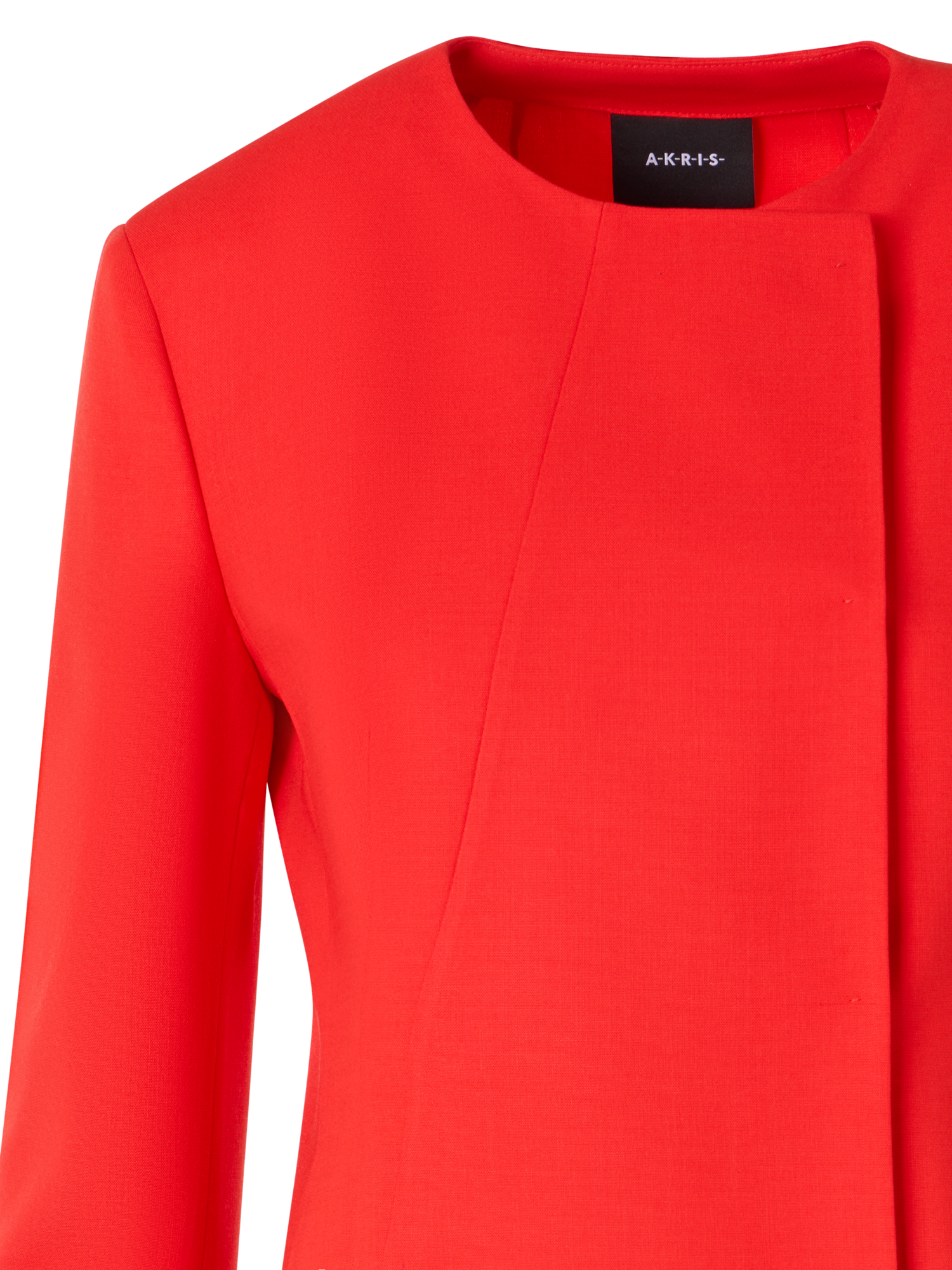 Designer Hemil taillierte Jacke mit Polygon-Patchwork - Rot