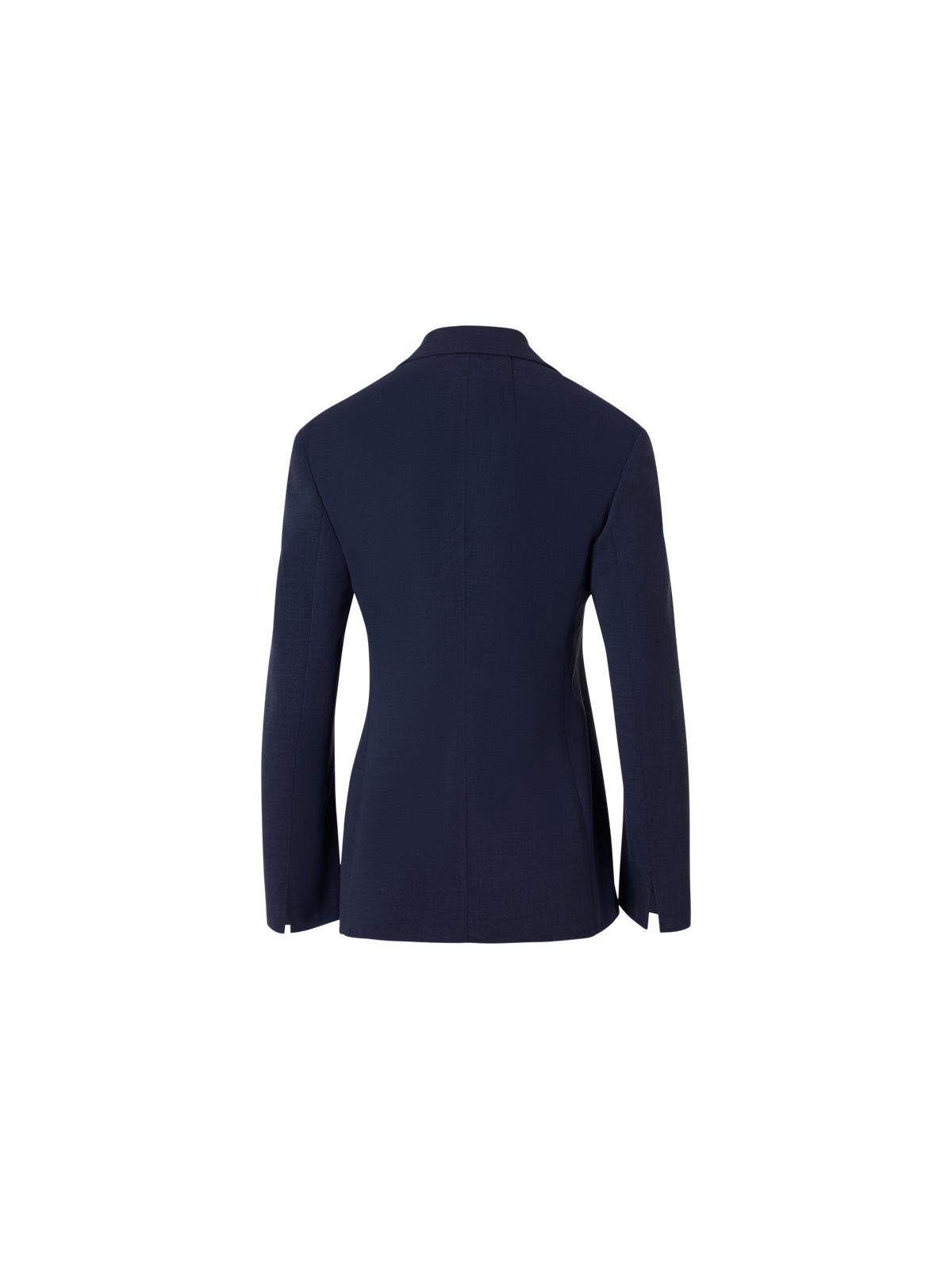 Designer Taillierte Jacke aus Wolle Bi-Stretch Doubleface - Dunkelblau
