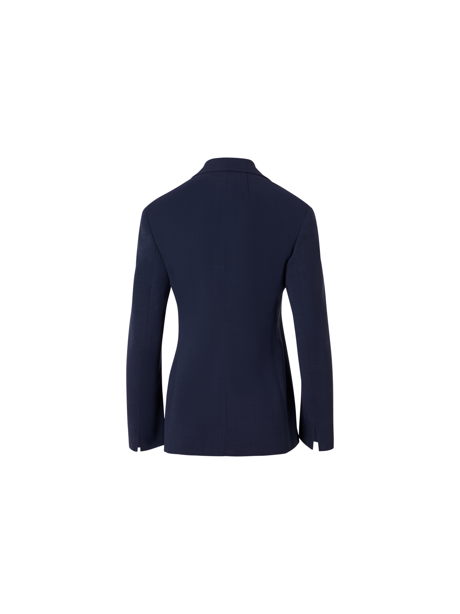 Designer Taillierte Jacke aus Wolle Bi-Stretch Doubleface - Dunkelblau