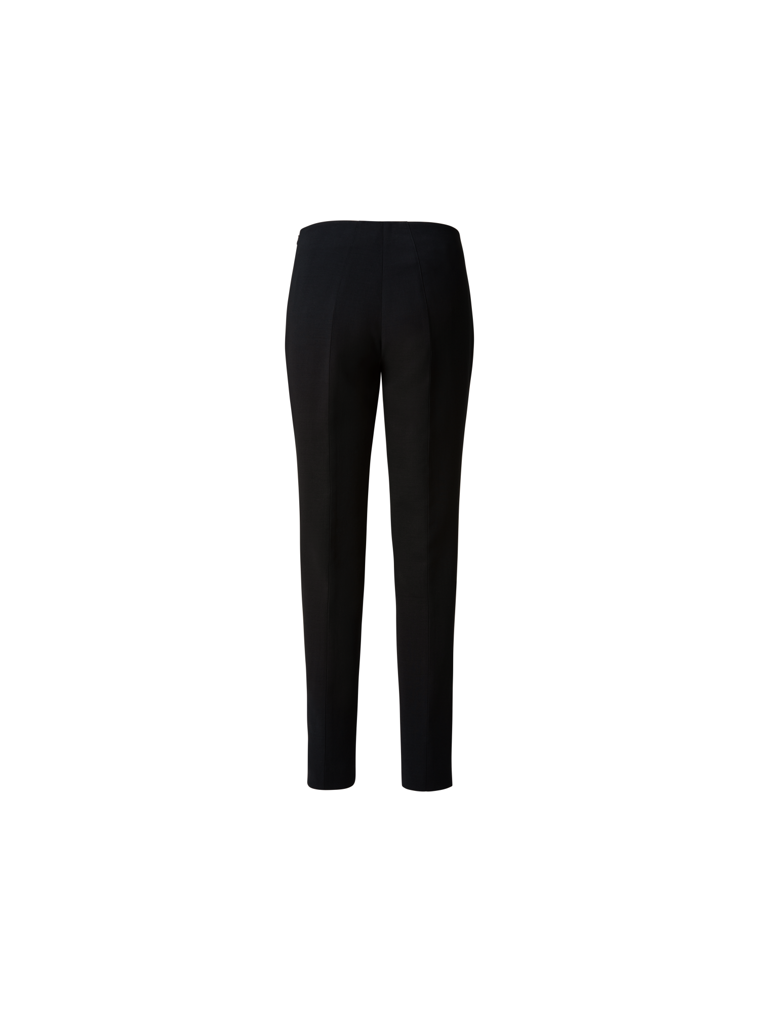 Designer Slim Hose aus Woll-Doubleface - Schwarz