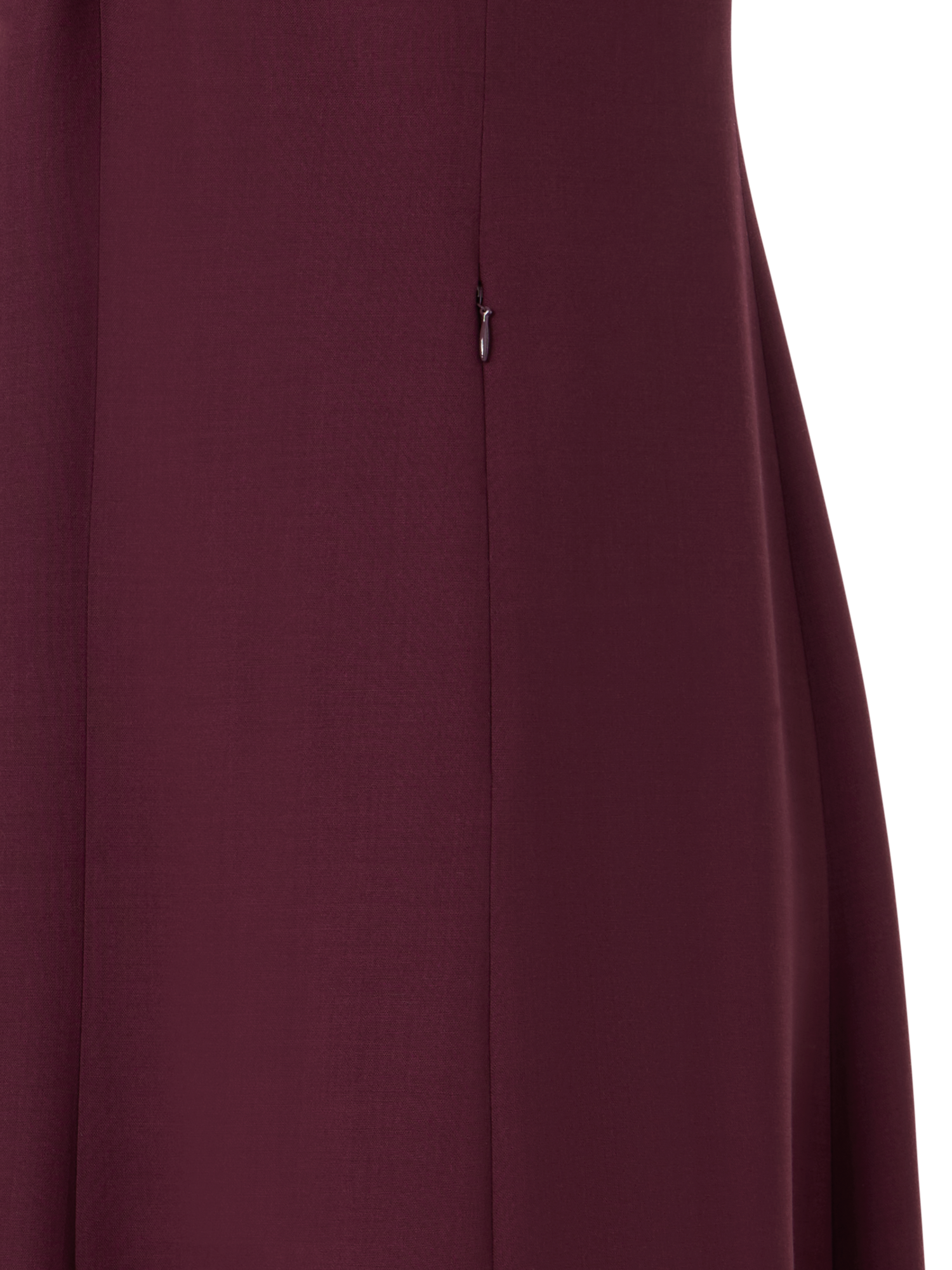 Designer Midikleid aus Woll-Double-Face mit Knotendetail - Rot