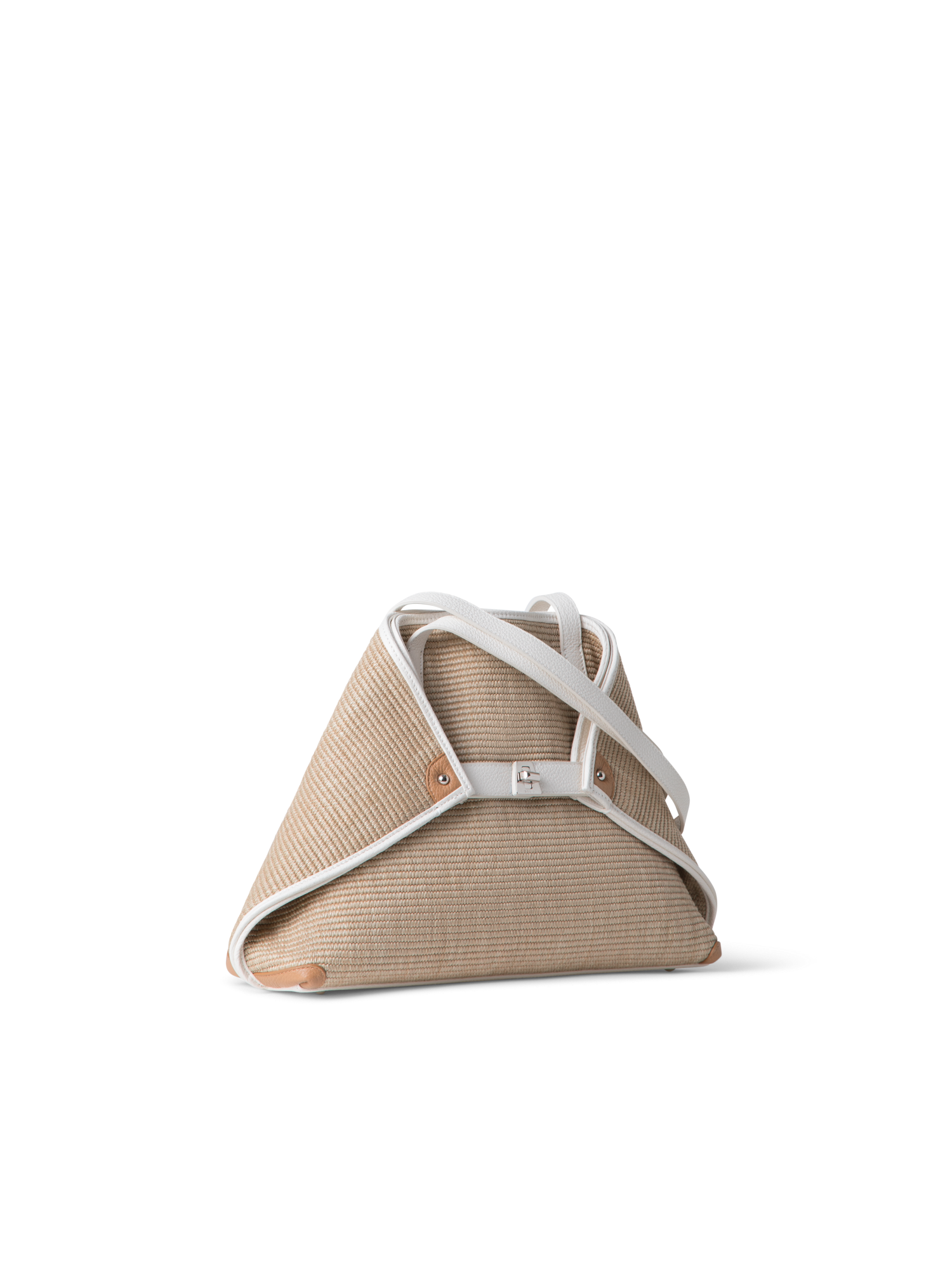 Designer Ai Small Shoulder Tote - Bunt - Beige - Weiss