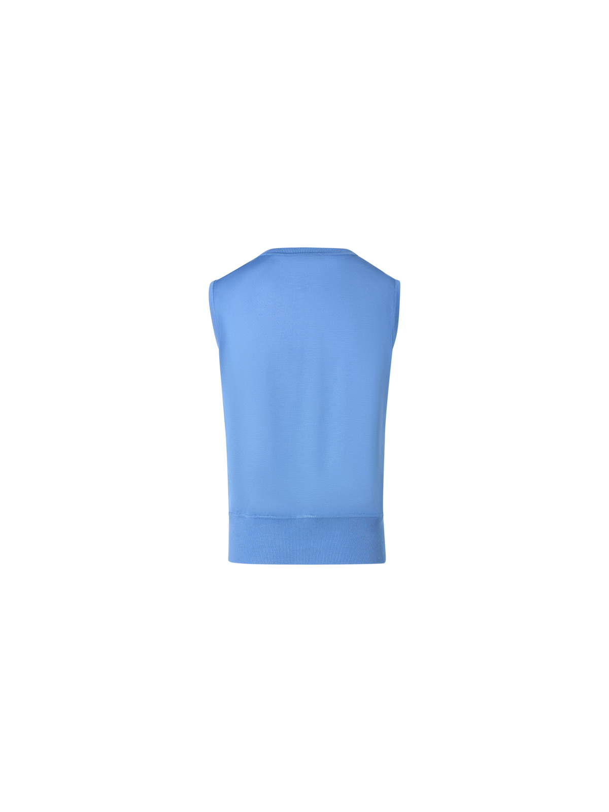 Designer Seidenstrickoberteil mit Whitecaps-Print - Blau