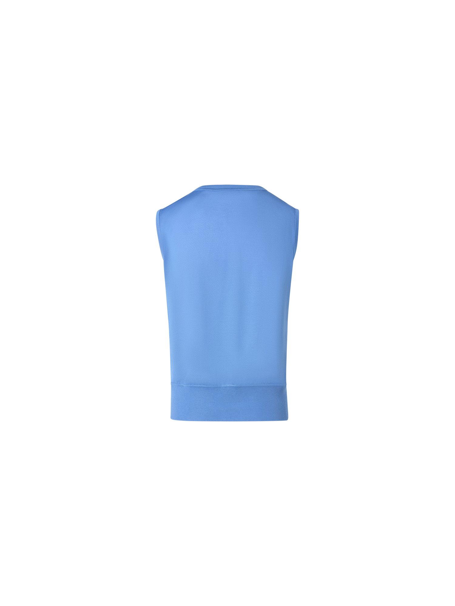 Designer Seidenstrickoberteil mit Whitecaps-Print - Blau