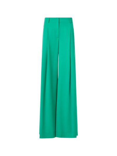 Designer Cassie Hose aus Woll-Gabardine - Grün
