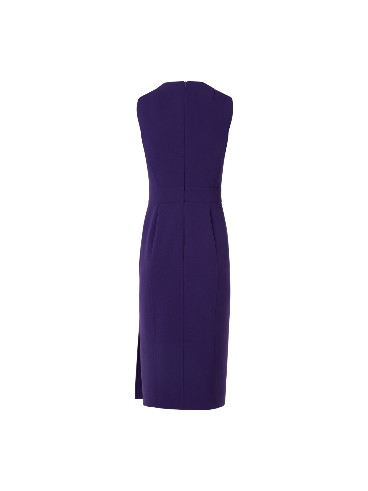 Designer Ärmelloses Shiftkleid aus Bi-Stretch-Woll-Doubleface - Violett