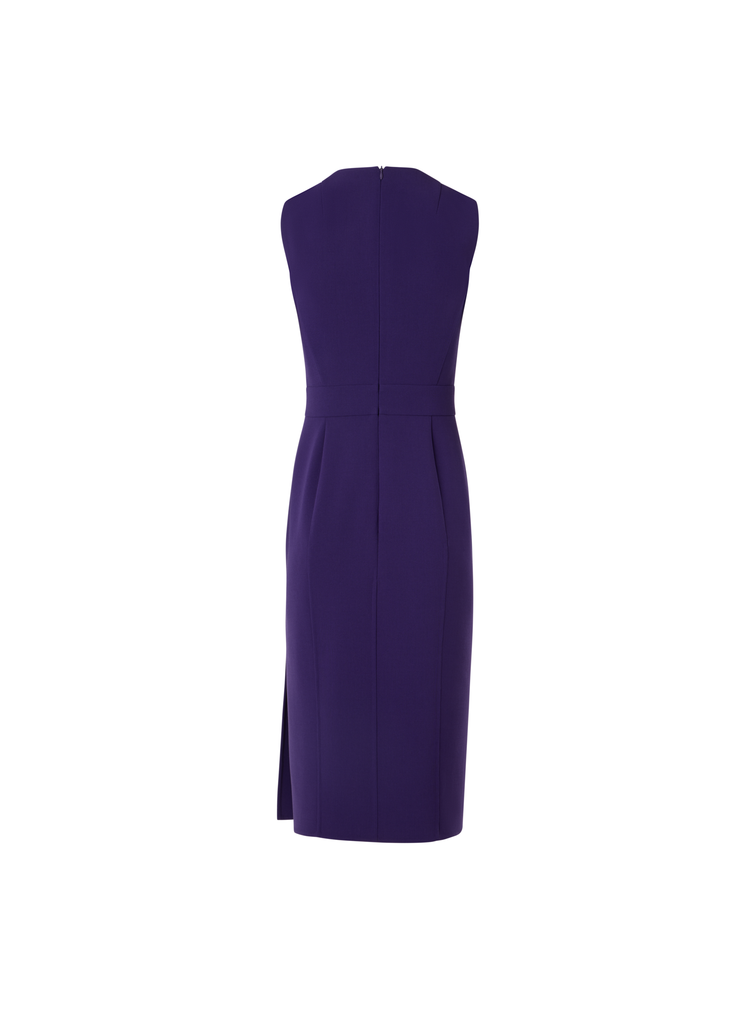 Designer Ärmelloses Shiftkleid aus Bi-Stretch-Woll-Doubleface - Violett