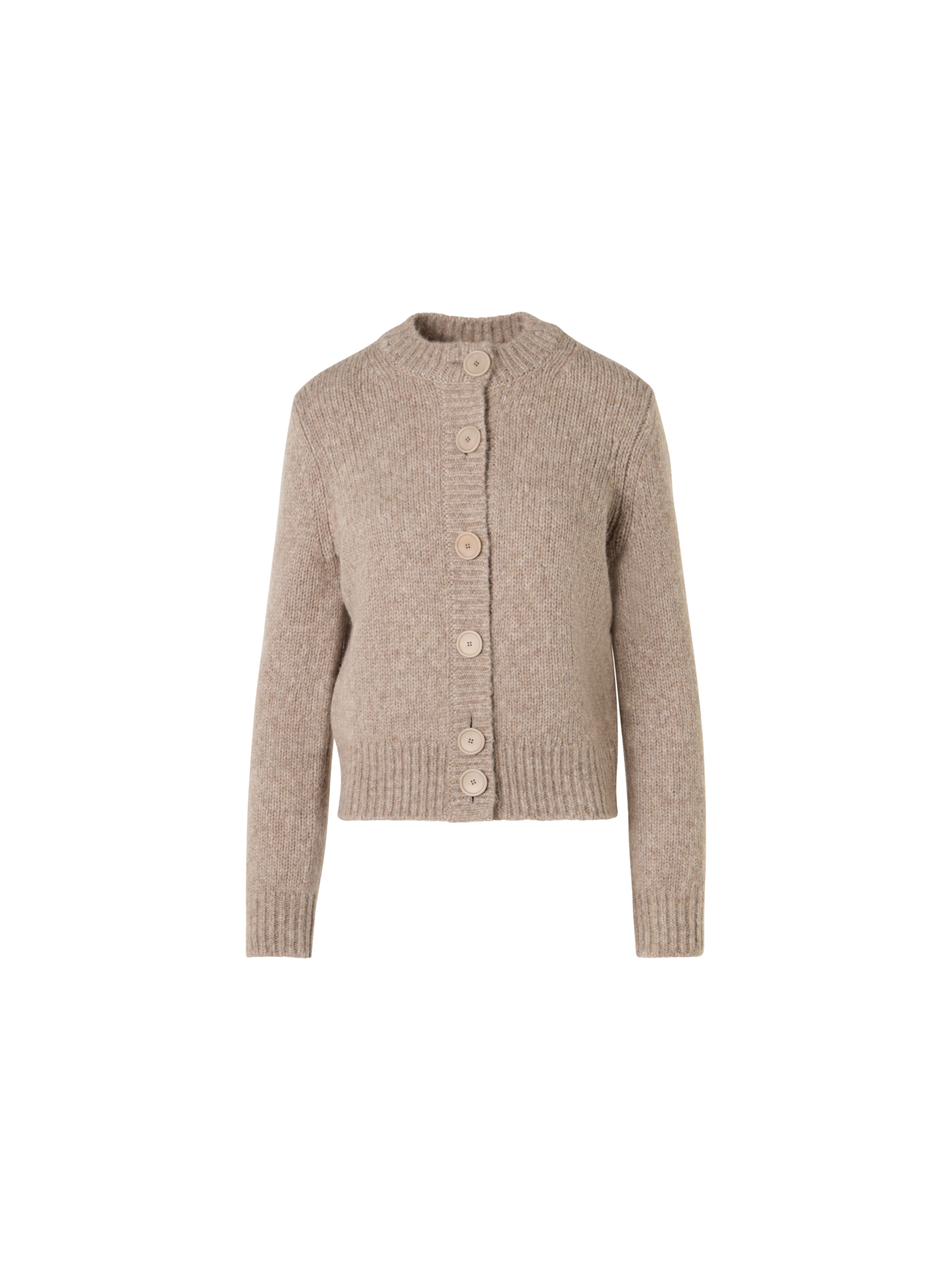 Designer Cardigan aus flauschigem Alpaka - Beige