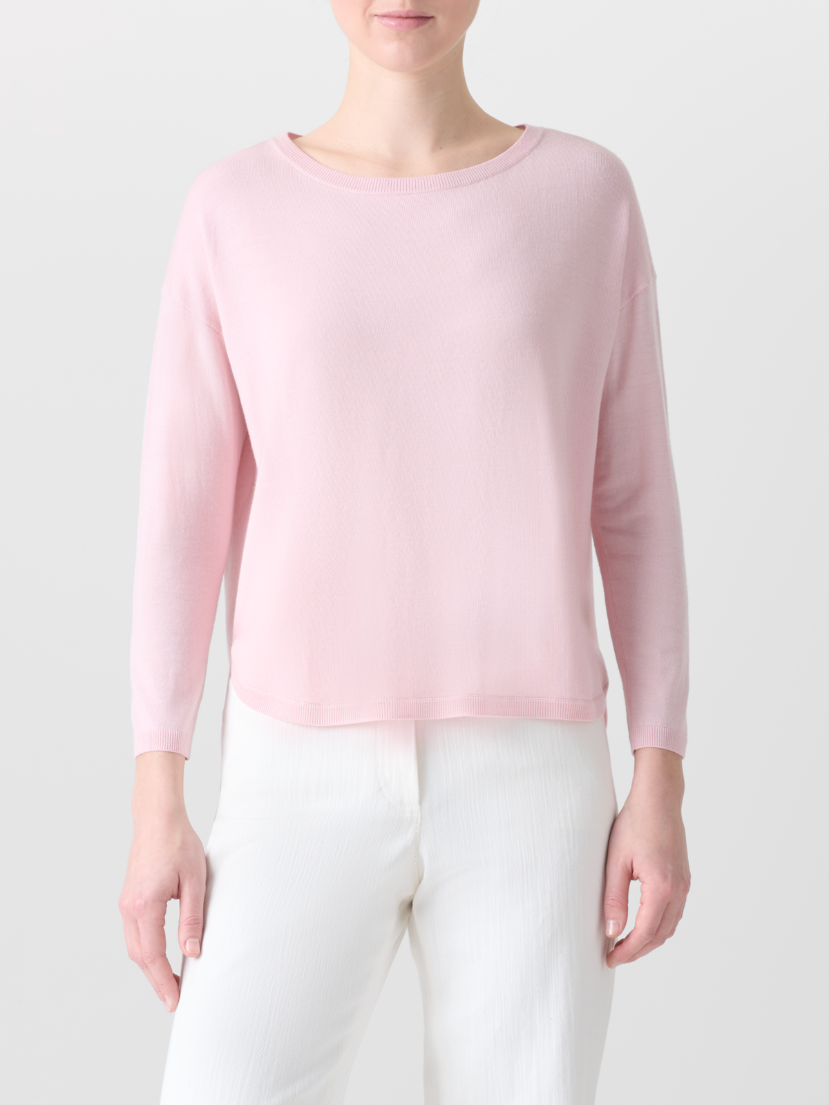 Designer Merino Wool Signature Knit Pullover - Rosa #editorial