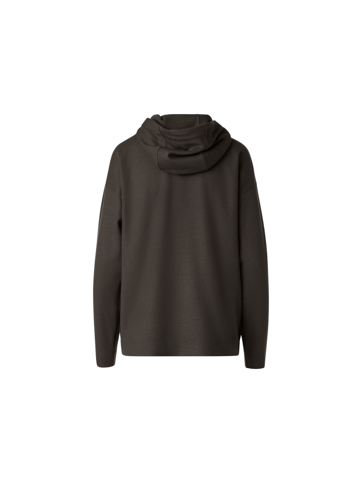 Designer Oversized Wolljersey Kapuzenpulli - Braun