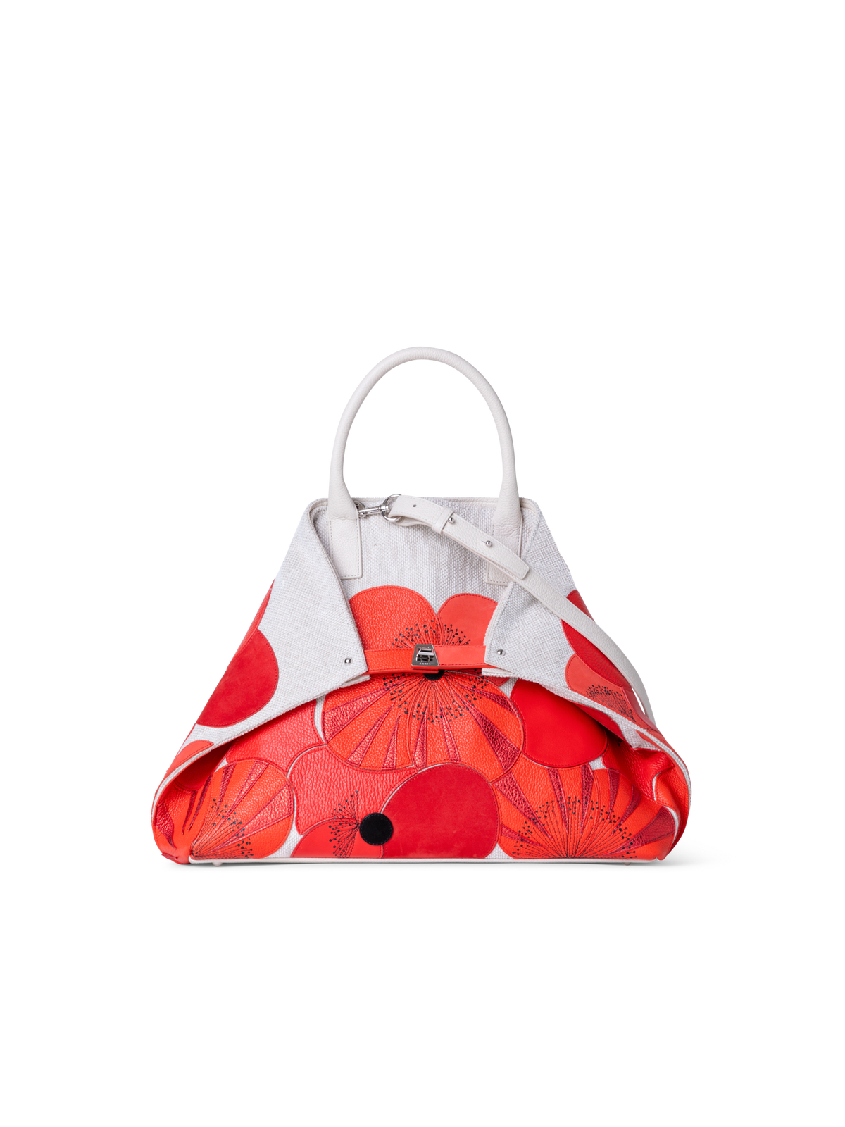 Designer Ai Medium Top Handle Tote - Bunt - Rot