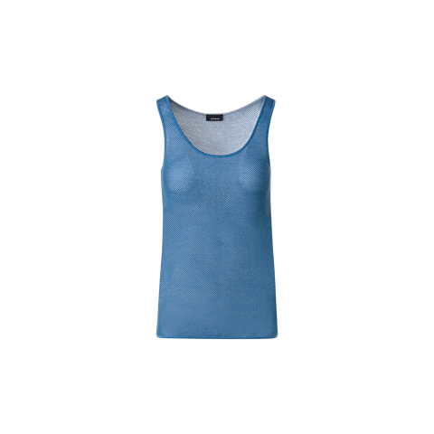 Tanktop aus Seiden-Mesh-Strick