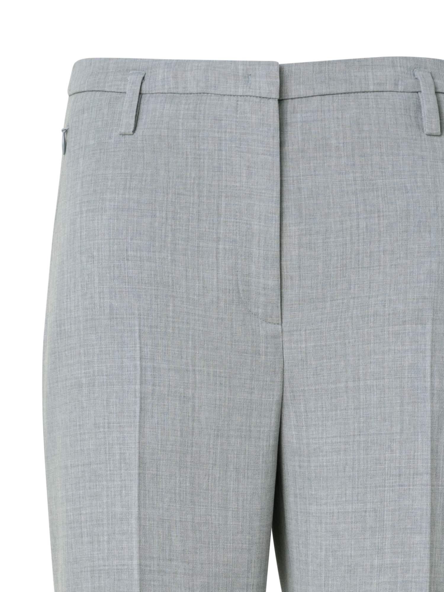 Designer Bootcut Hose aus Woll-Doubleface - Grau