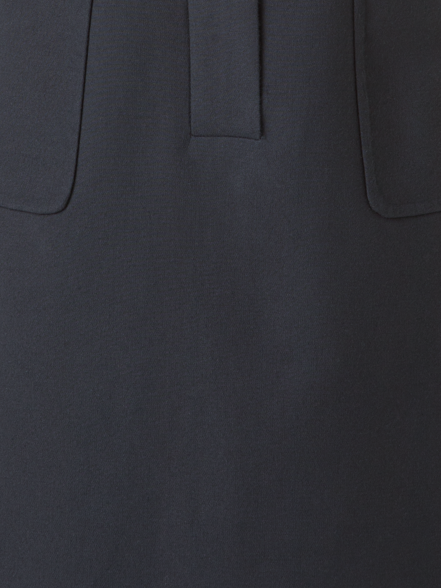 Designer Polokleid aus Baumwoll-Seiden-Doubleface - Schwarz