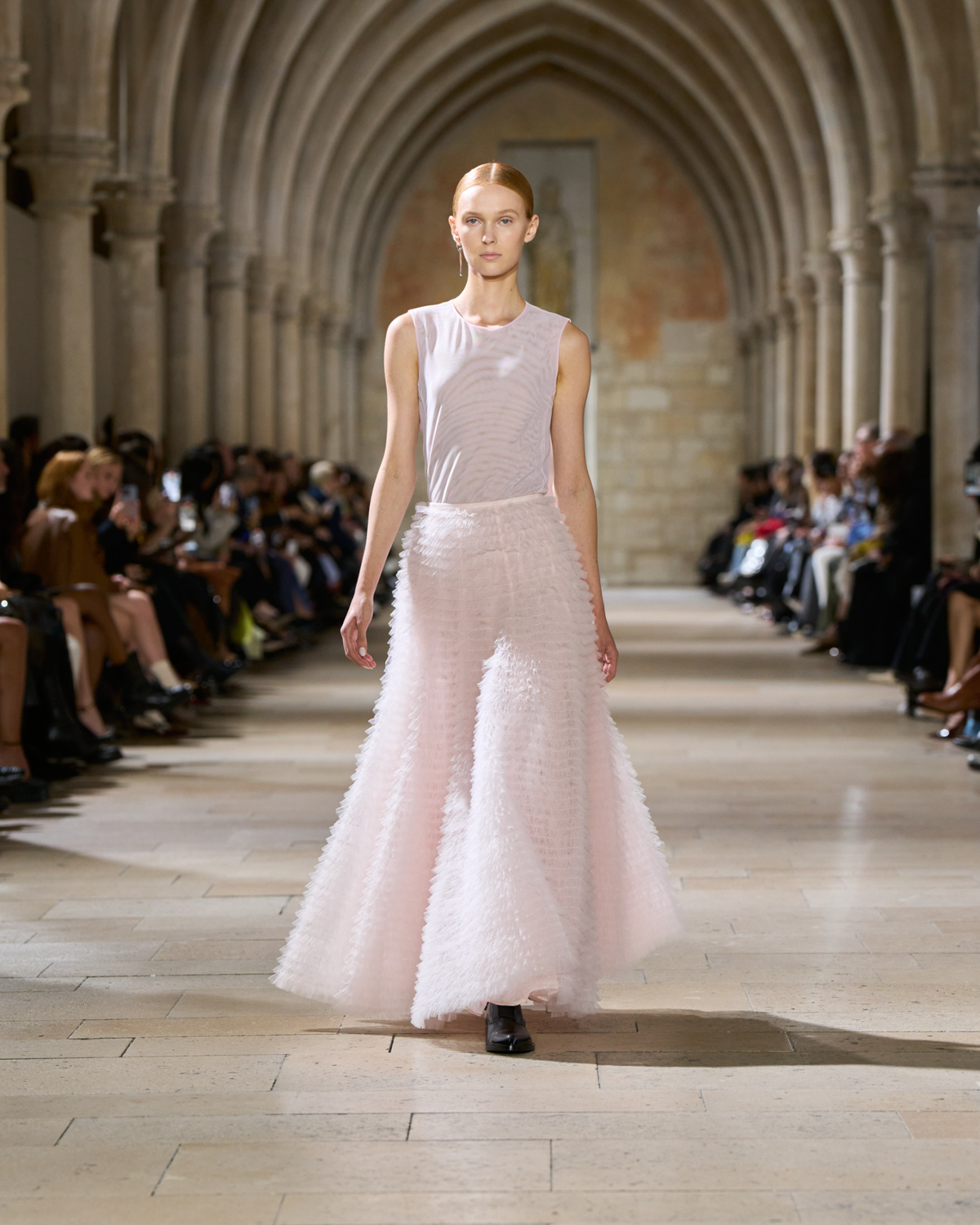 Designer Maxi-Tüll-Rüschenrock - Rosa #editorial